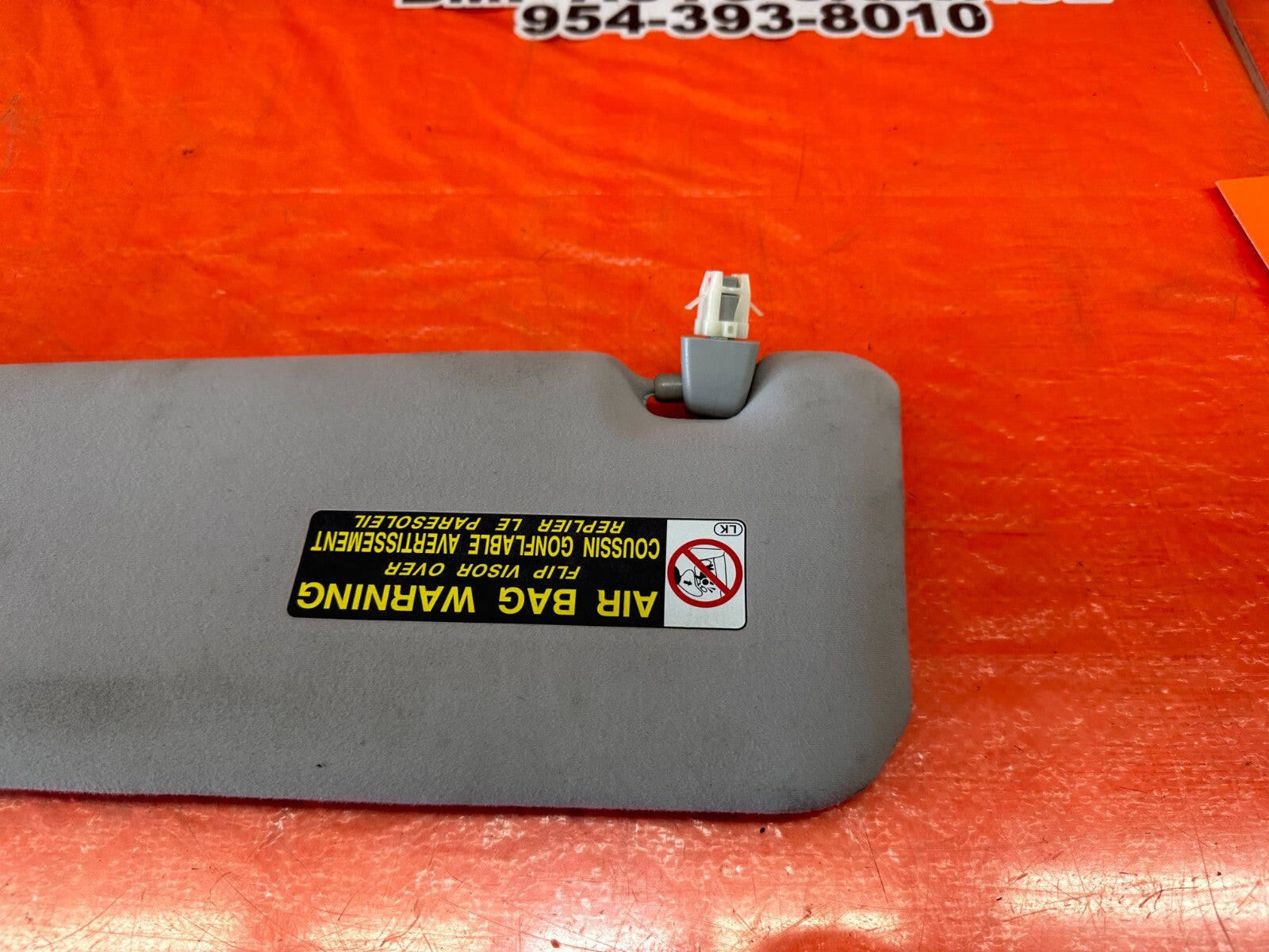 07 09 LEXUS ES350   PASSENGER RIGHT SUN VISOR   LIGHT GRAY   OEM FACTORY #2444