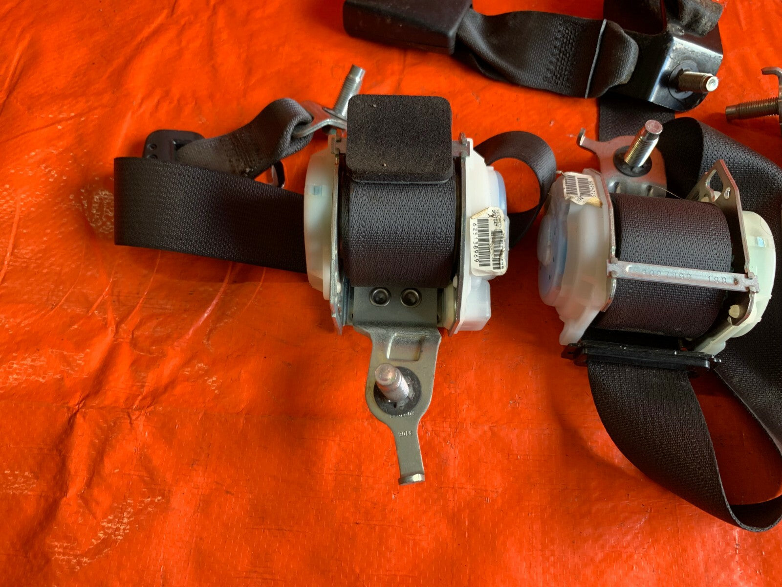 OEM 2007 07 HONDA CIVIC SI COUPE   REAR SEAT BELT SET LEFT CENTER RIGHT COMPLETE5