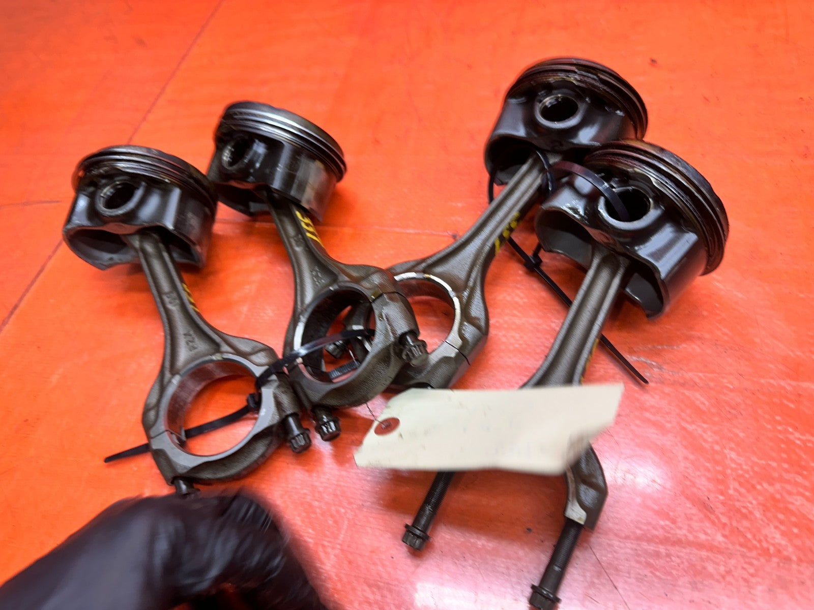 04 09 HONDA S2000 AP2 F22C ENGINE PISTON CONNECTING ROD RODS SET OEM #33715