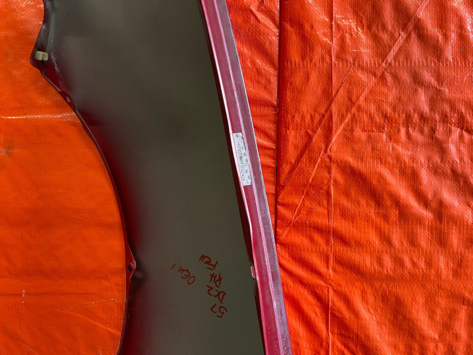 94 01 ACURA INTEGRA 2 & 4 DOOR PASSENGER RIGHT FENDER RED COLOR   OEM FACTORY11