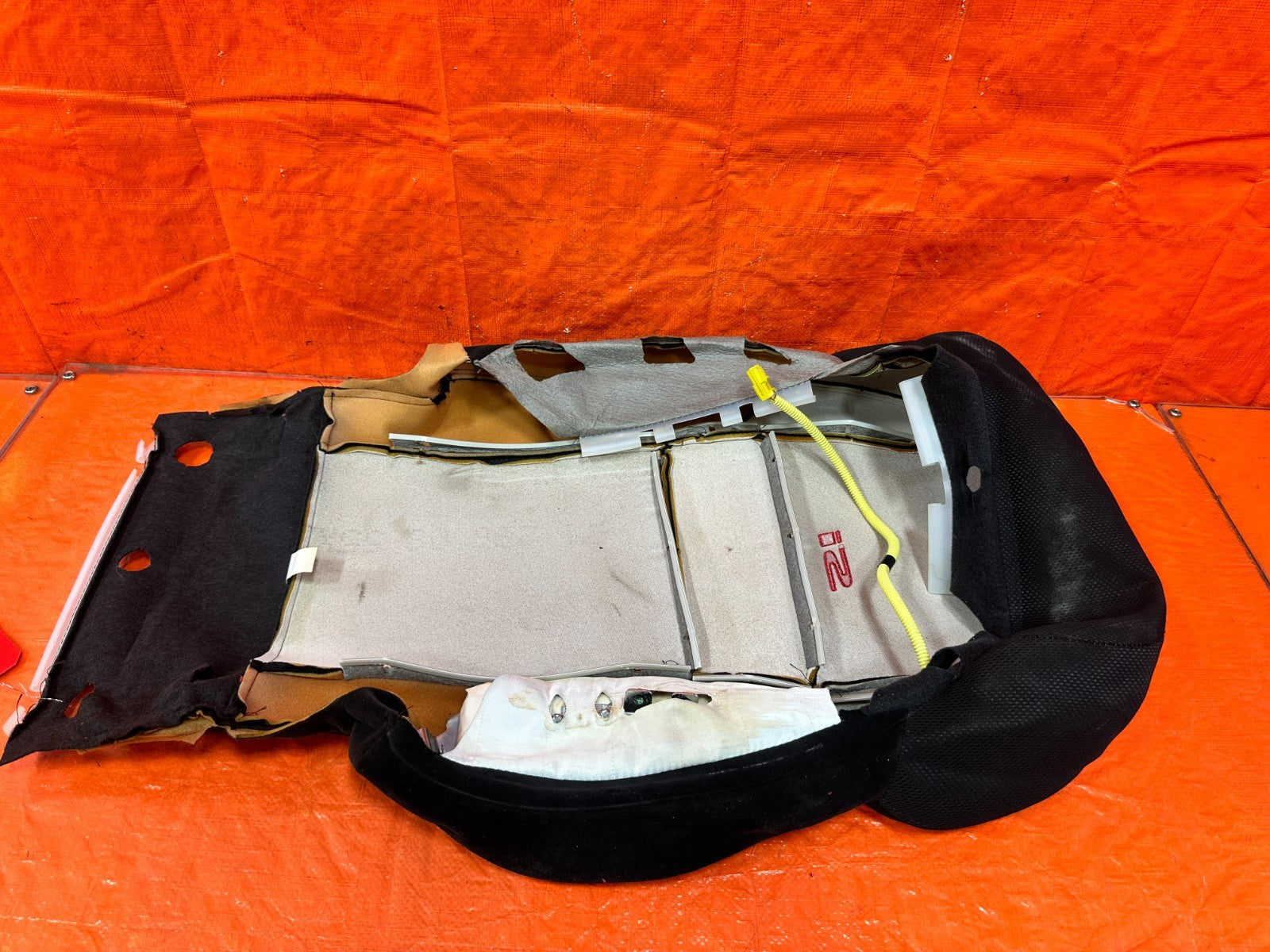 06 11 HONDA CIVIC SI RIGHT FRONT UPPER SEAT SKIN CLOTH FABRIC COVER OEM #3075