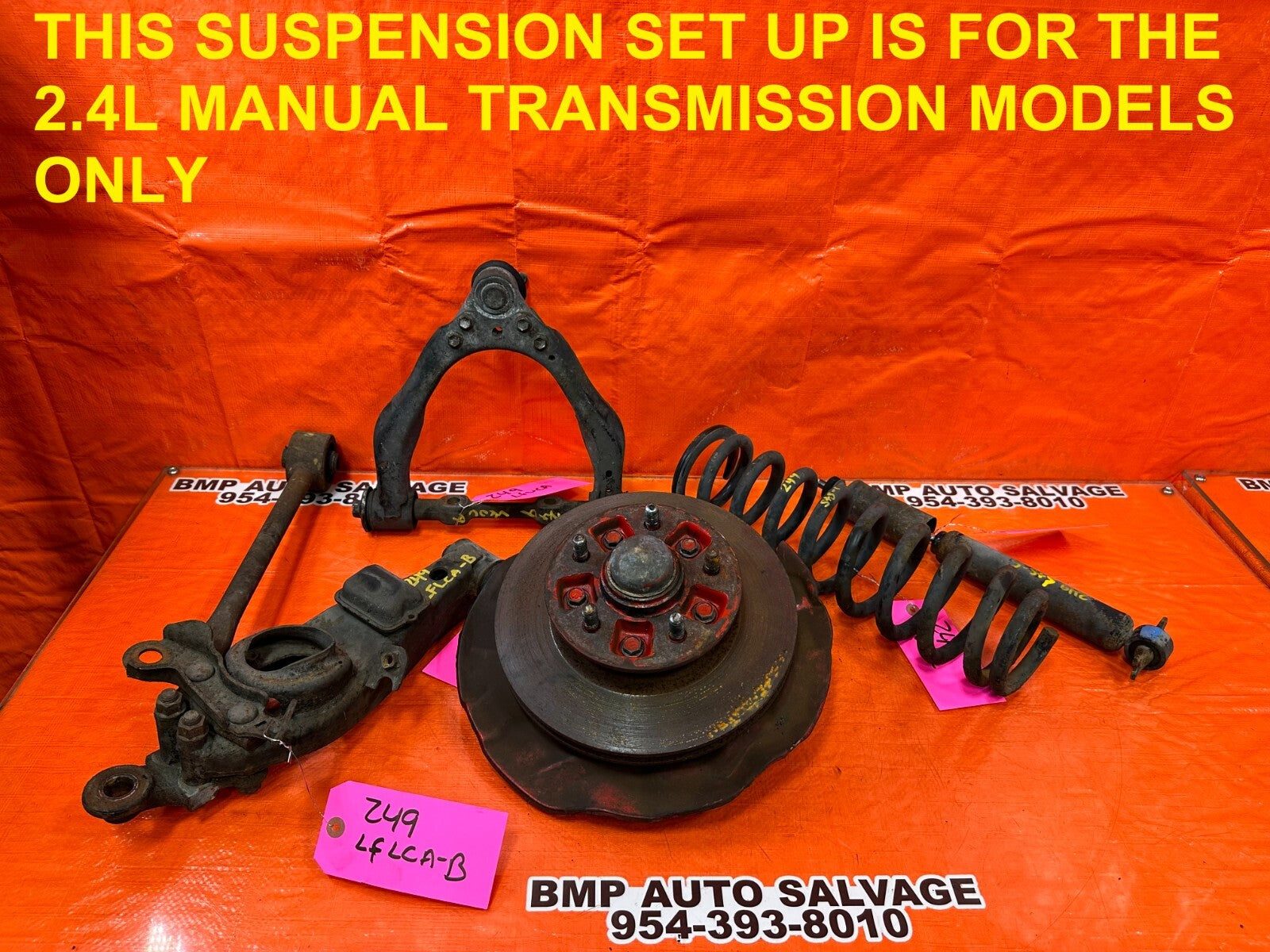 96 00 TOYOTA TACOMA   2.4L   MANUAL ONLY   LEFT FRONT SPINDLE W/ CONTROL ARMS0