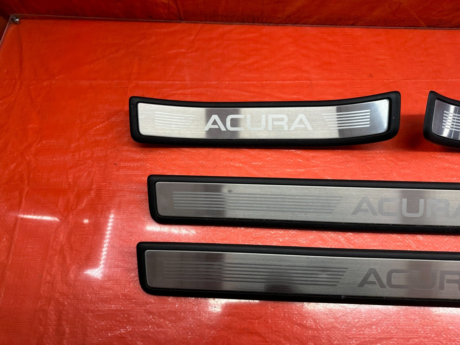 09 14 ACURA TSX   FLOOR PILLAR SCUFF PLATE SET LEFT RIGHT FRONT REAR   OEM #2336