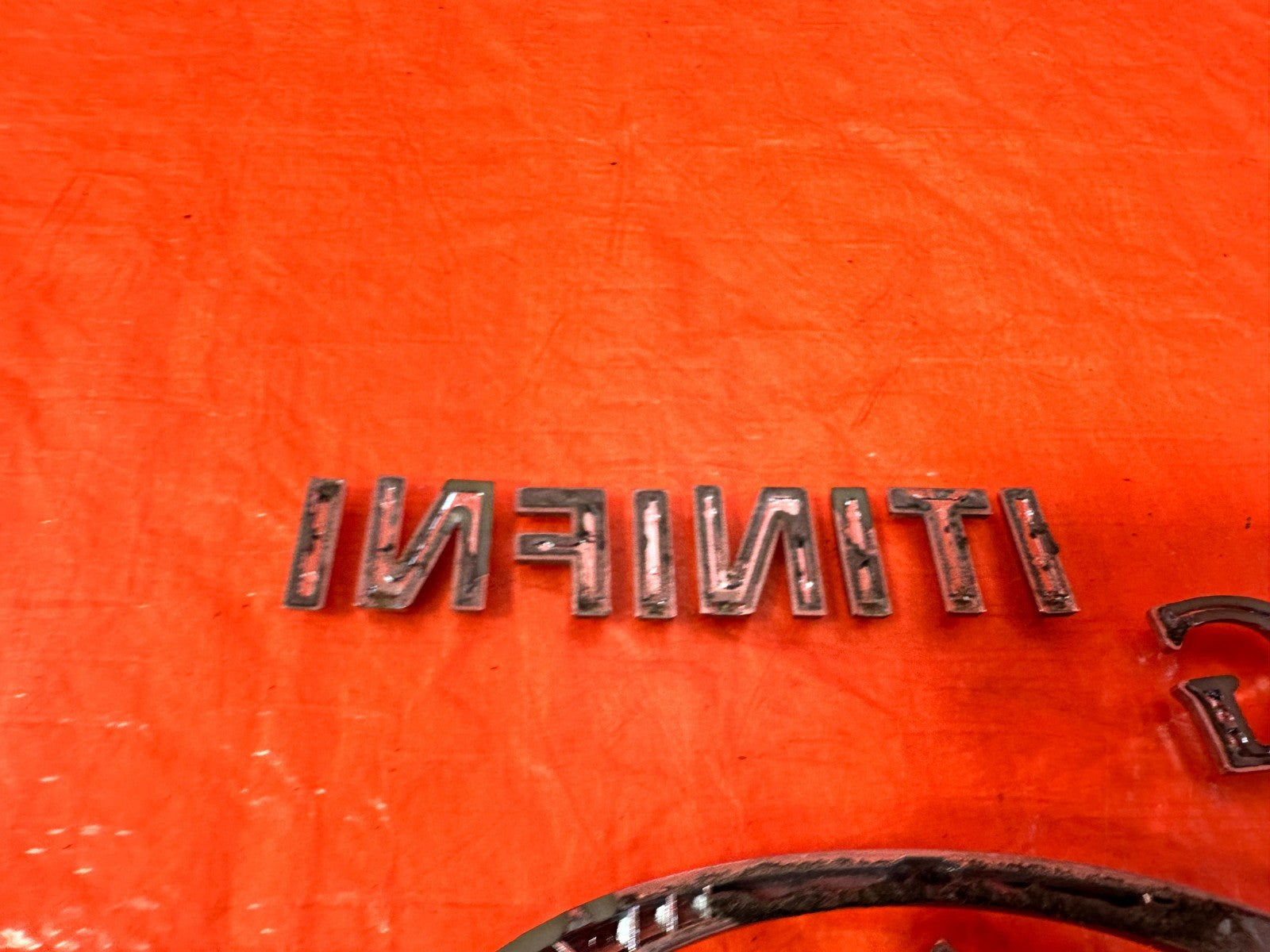 08 13 INFINITI G37 COUPE 2D   INFINITI G37 S & EMBLEM   TRUNK BADGE EMBLEM OEM10