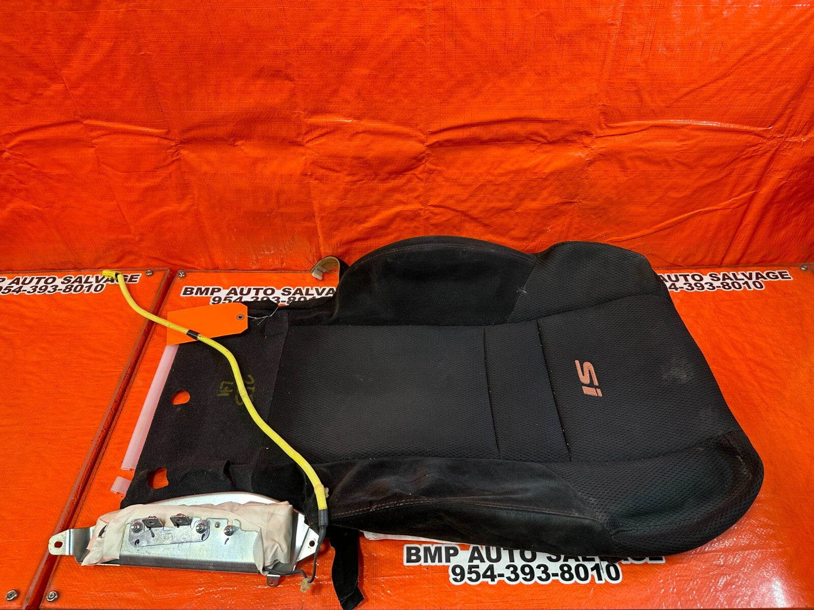 06 11 HONDA CIVIC SI DRIVER LEFT FRONT UPPER SEAT SKIN CLOTH FABRIC COVER OEM 530