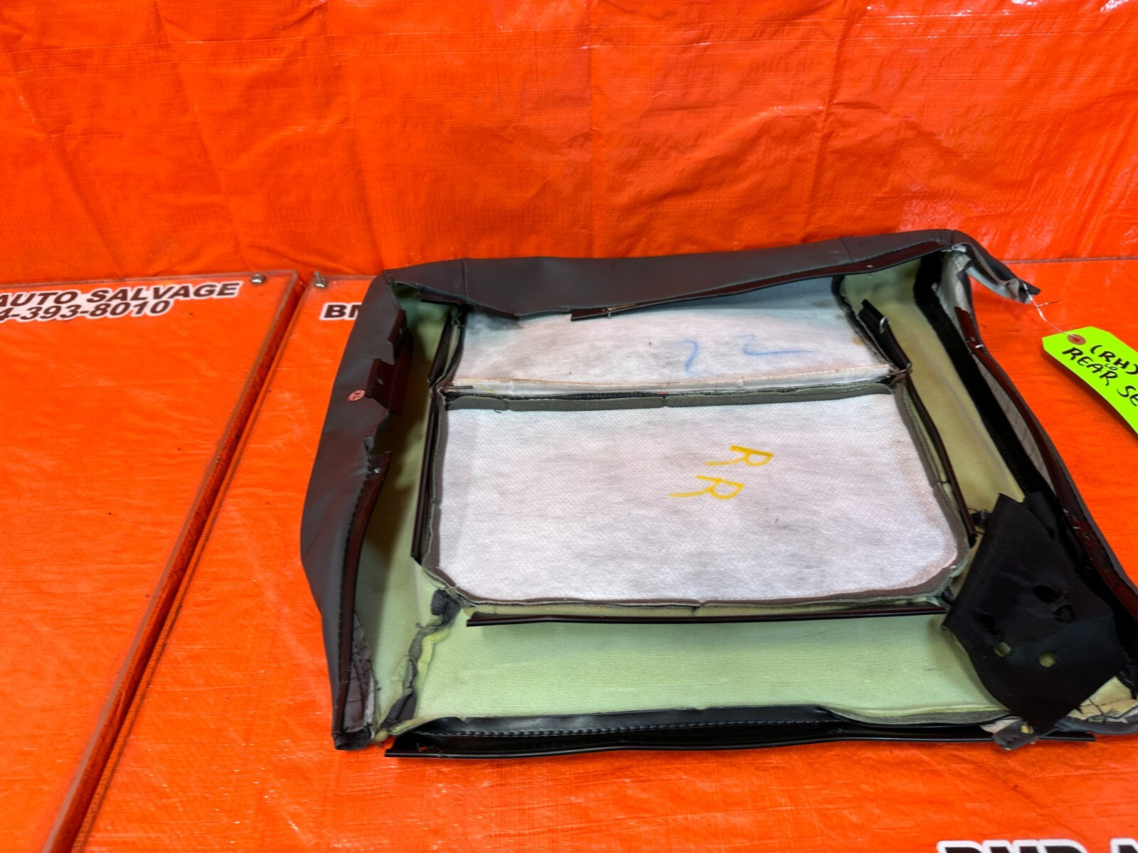 98 01 ACURA INTEGRA 2D GRAY RIGHT LOWER UPPER SEAT LEATHER SKIN OEM 24614