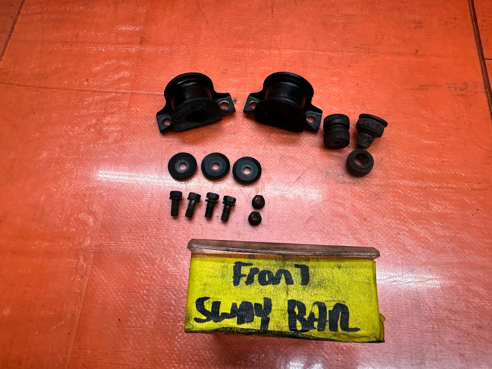 97 01 HONDA PRELUDE 2.2L FRONT SWAY BAR MOUNT BRACKETS & HARDWARE SET OEM #3350