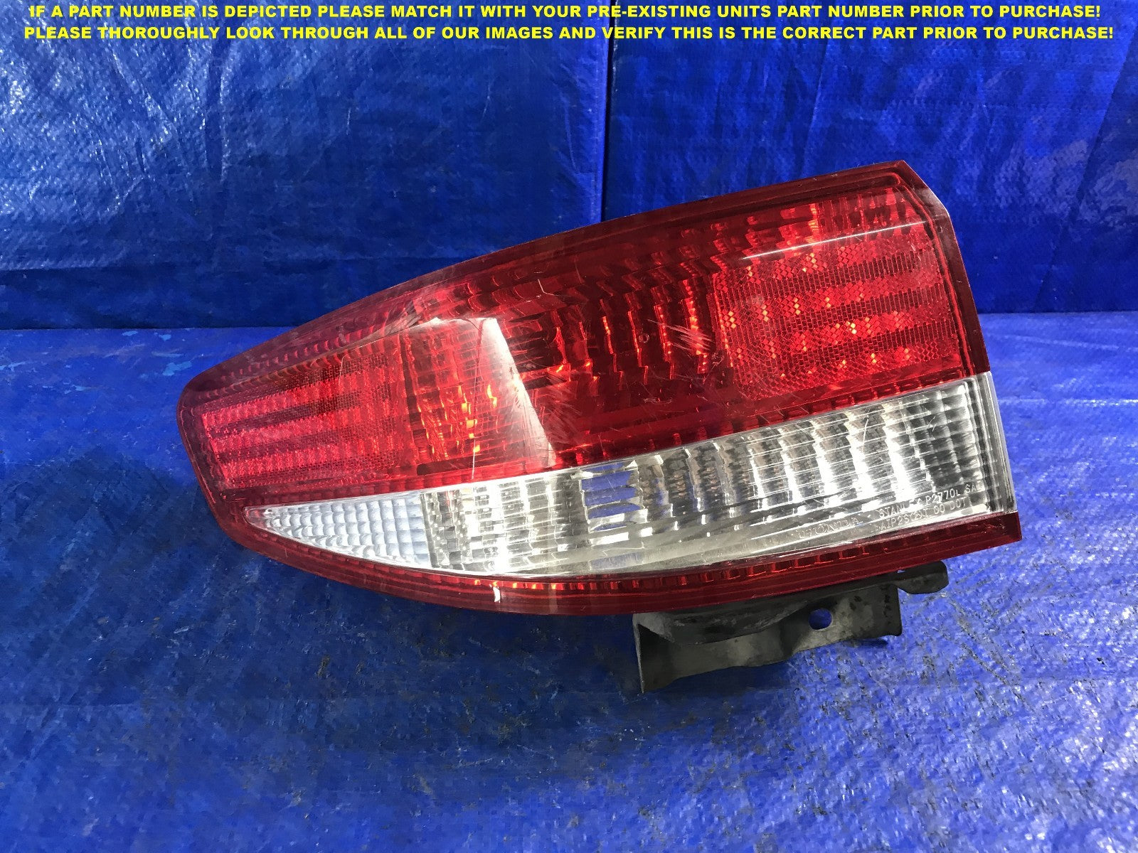 OEM 2003 2004 2005 03 04 05 HONDA ACCORD SEDAN DRIVER LEFT TAIL LIGHT0