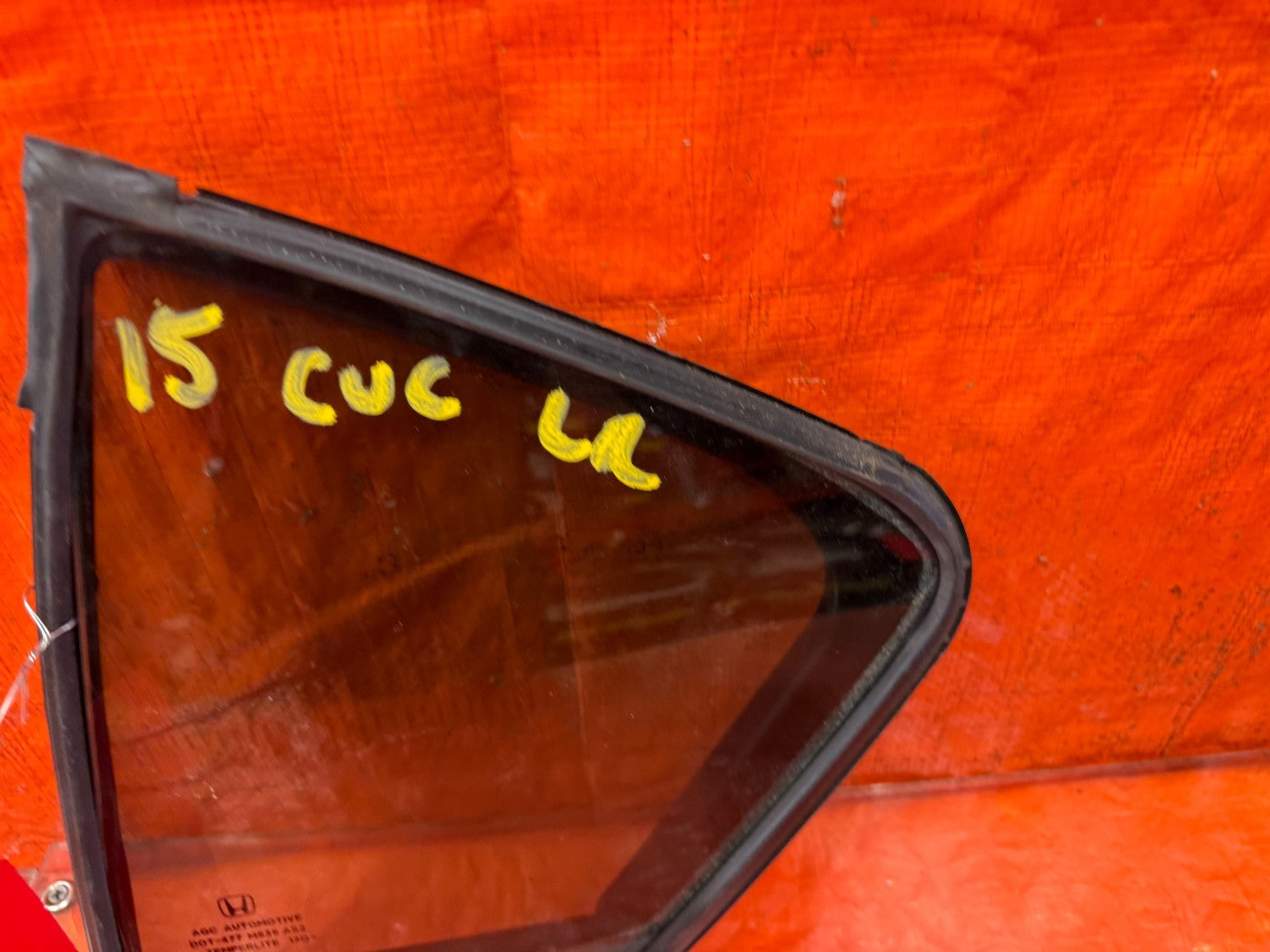 13 15 HONDA CIVIC SEDAN   DRIVER LEFT REAR VENT GLASS WINDOW   OEM #15CVC5