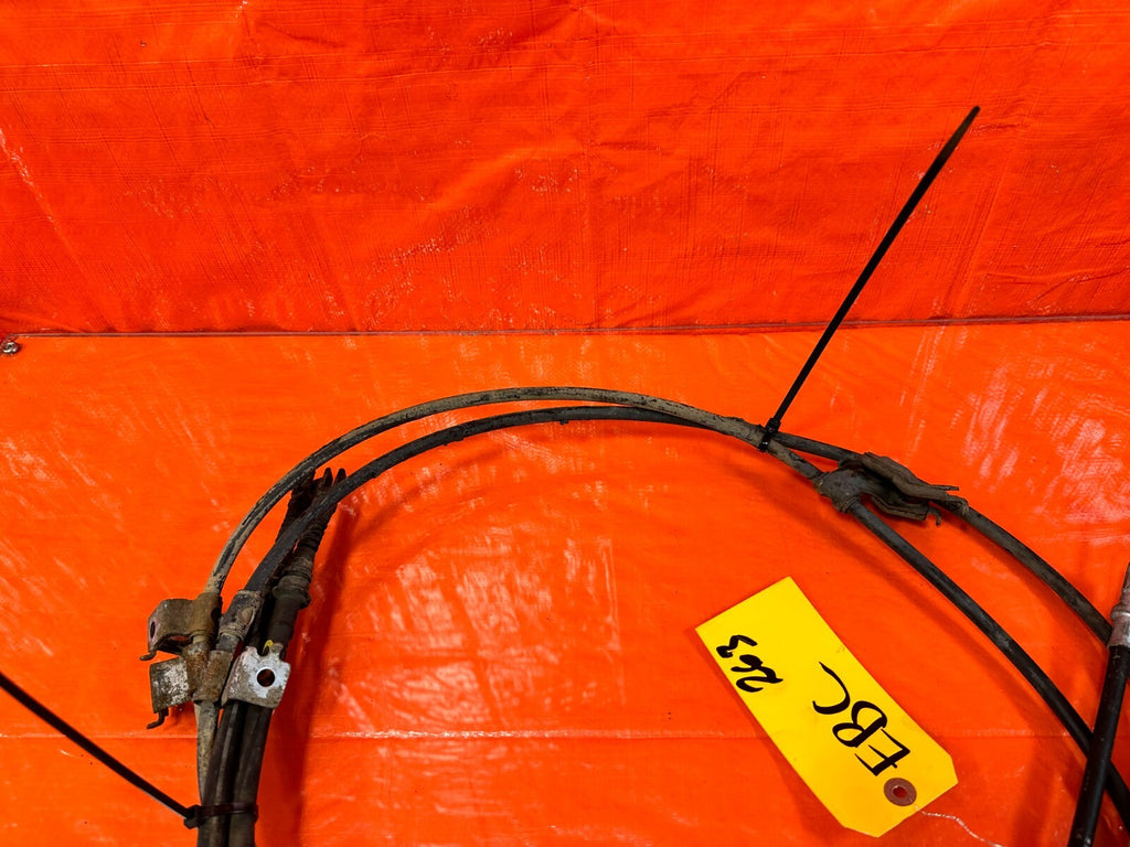 97 01 HONDA PRELUDE EMERGENCY PARKING BRAKE CABLE SET CABLES LEFT RIGHT OEM 2637