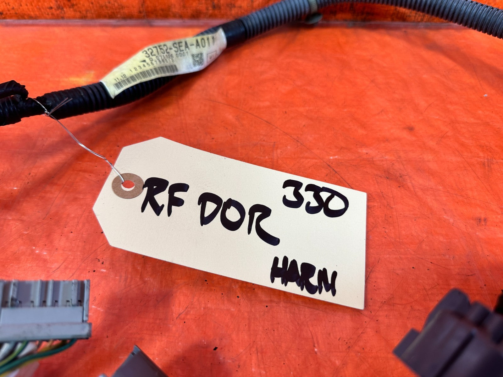 04 08 ACURA TSX RIGHT PASS FRONT DOOR WIRING HARNESS PIGTAIL OEM #3304
