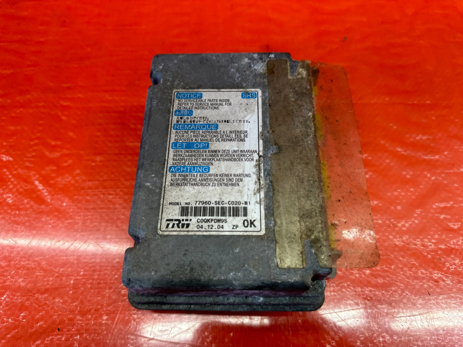 04 05 ACURA TSX   CONTROL MODULE   FACTORY PART # 77960 SEC C02   OEM #2095