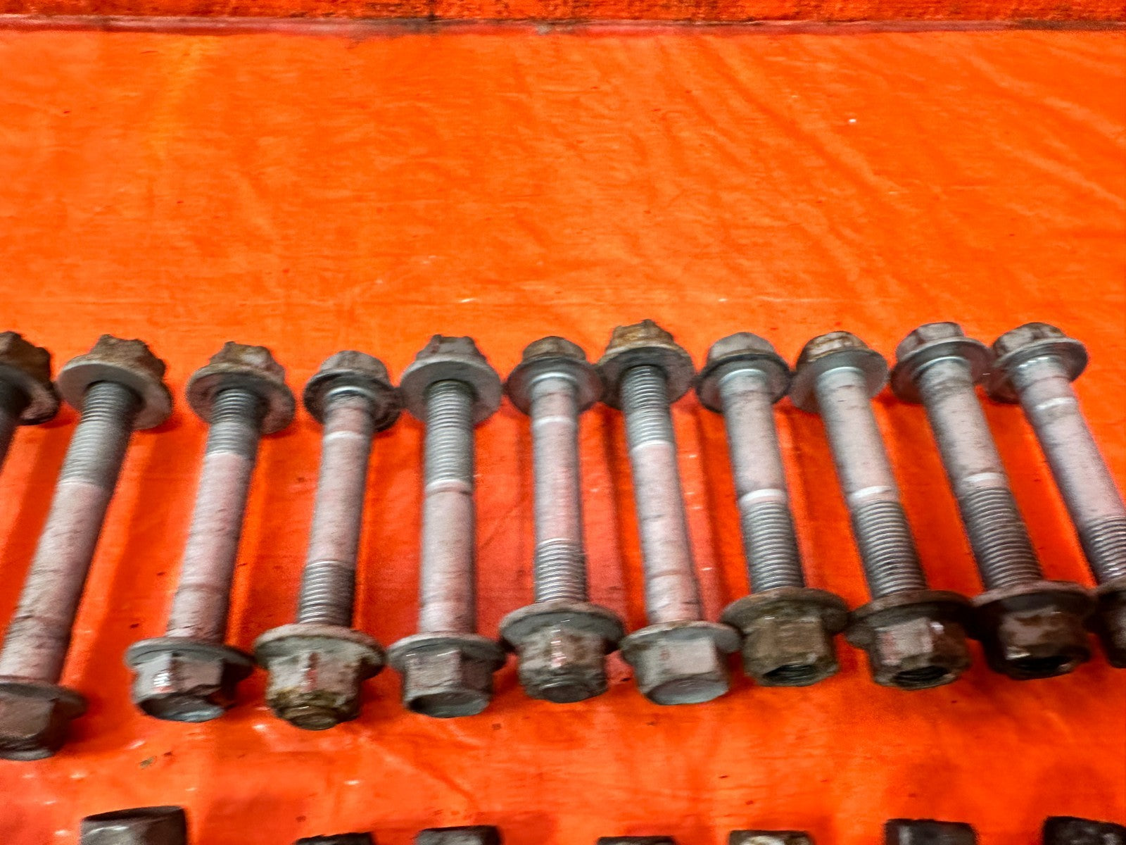 08 15 INFINITI G37 Q60   REAR TRAILING ARM CASTER CAMBER BOLTS HARDWARE OEM 3203
