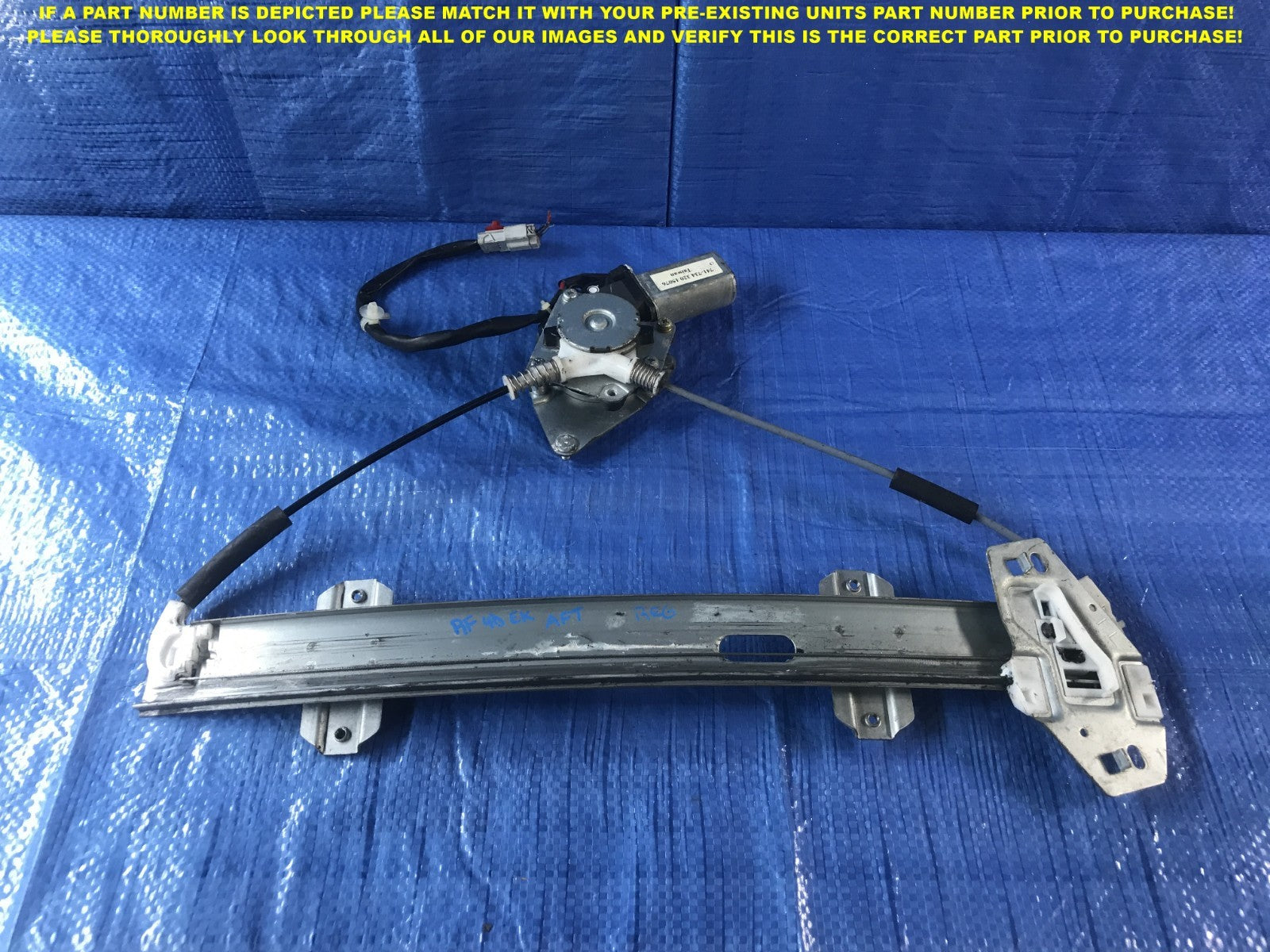 OEM 1999   2000 HONDA CIVIC SEDAN 4D DRIVER LEFT FRONT WINDOW REGULATOR W/ MOTOR0