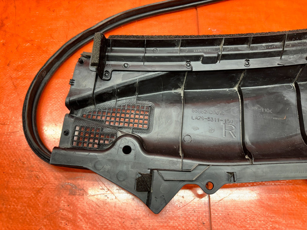 03-08 NISSAN 350Z PASSENGER RIGHT WINDSHIELD WIPER COWL TRIM PANEL OEM #3469