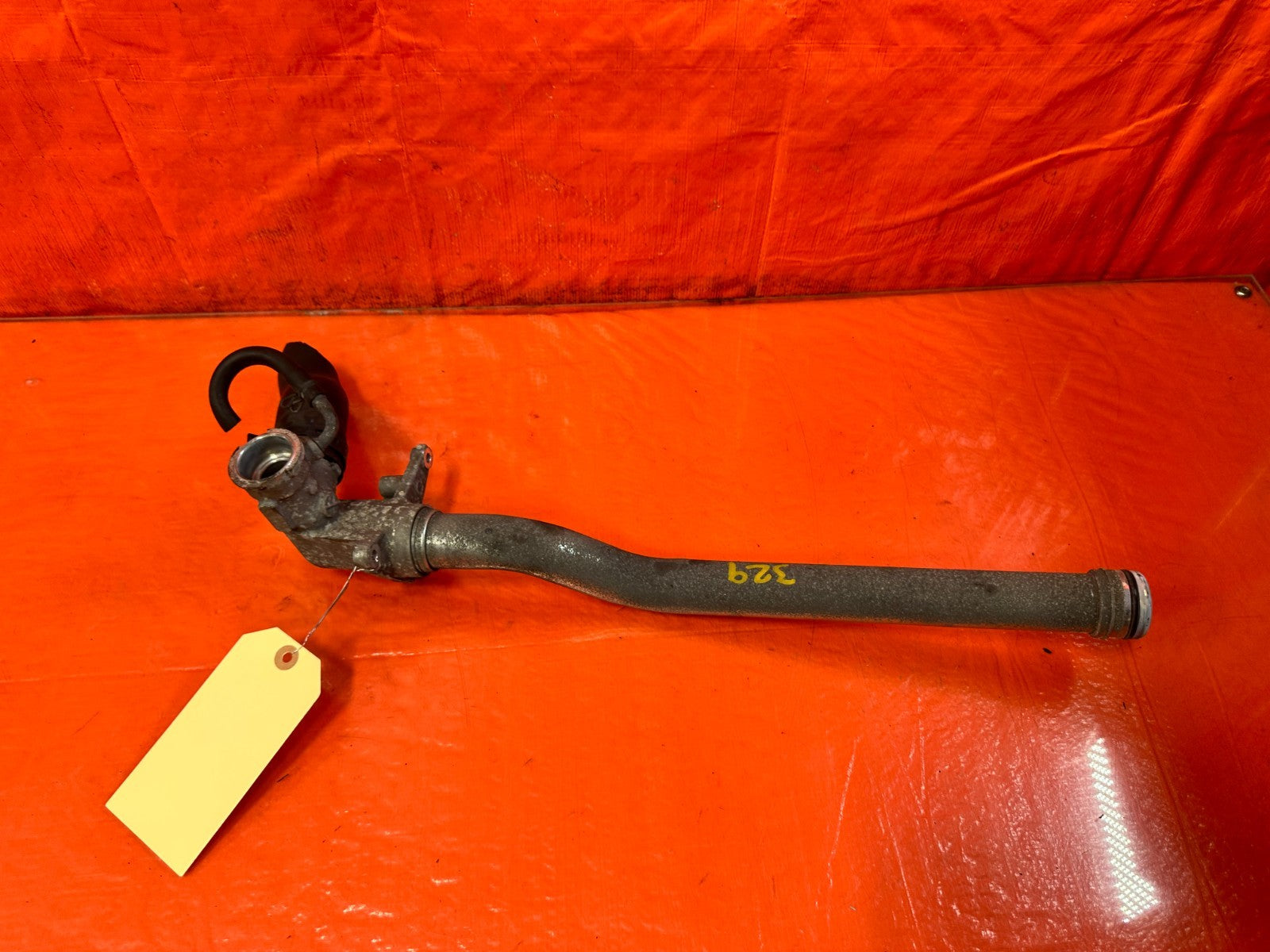 08 15 INFINITI G37 Q60 3.7L VQ37 REAR ENGINE WATER COOLANT PASSAGE PIPE #32910