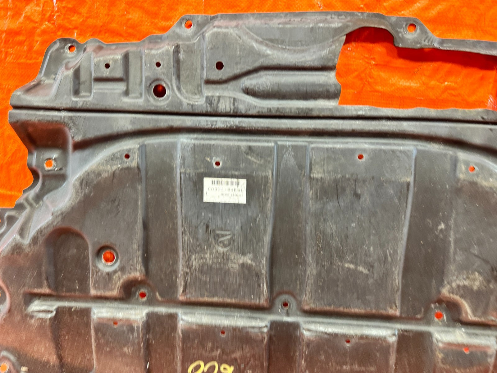 08 15 INFINITI G37 Q60 COUPE LOWER ENGINE SPLASH SHIELD UNDER COVER OEM #3298