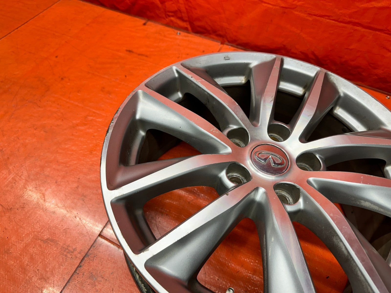 14-17 INFINITI Q50 17 INCH 10 SPOKE ALLOY WHEEL RIM W/ TPMS SENSOR OEM FACTORY11