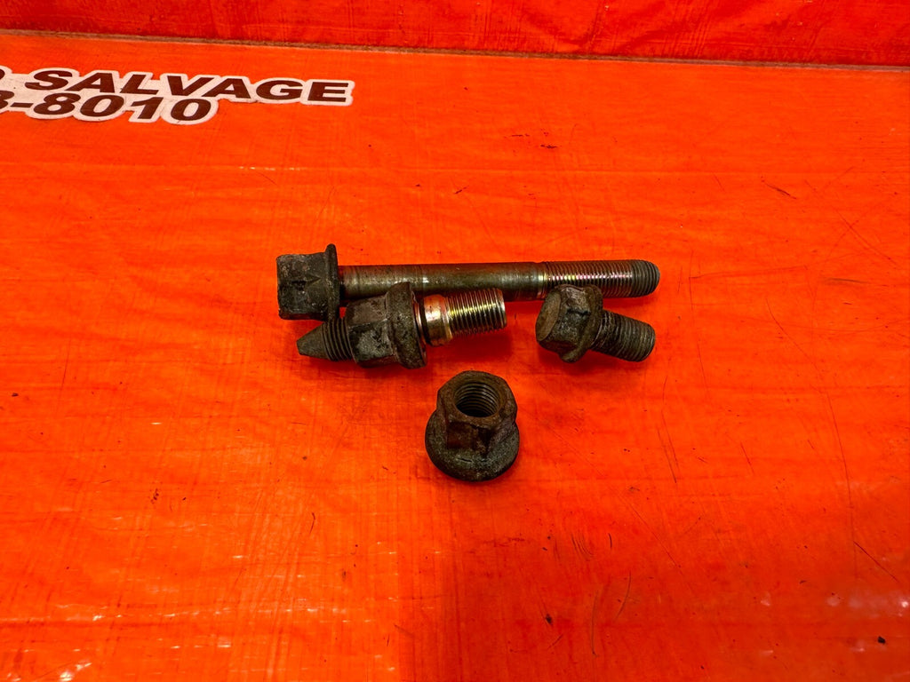 93 97 HONDA DEL SOL   PASSENGER RIGHT TRANSMISSION MOUNT BOLTS HARDWARE OEM 2560