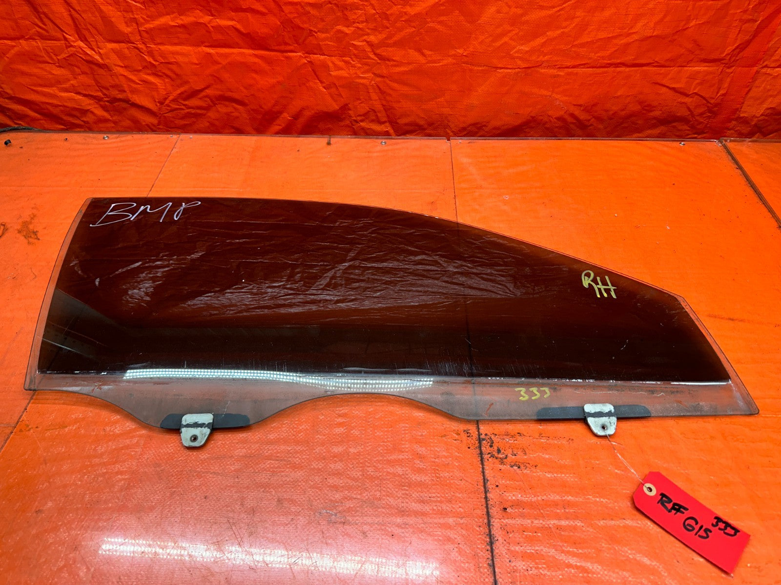 92 95 HONDA CIVIC EX 2D   PASSENGER RIGHT DOOR WINDOW GLASS PANEL   OEM #3330