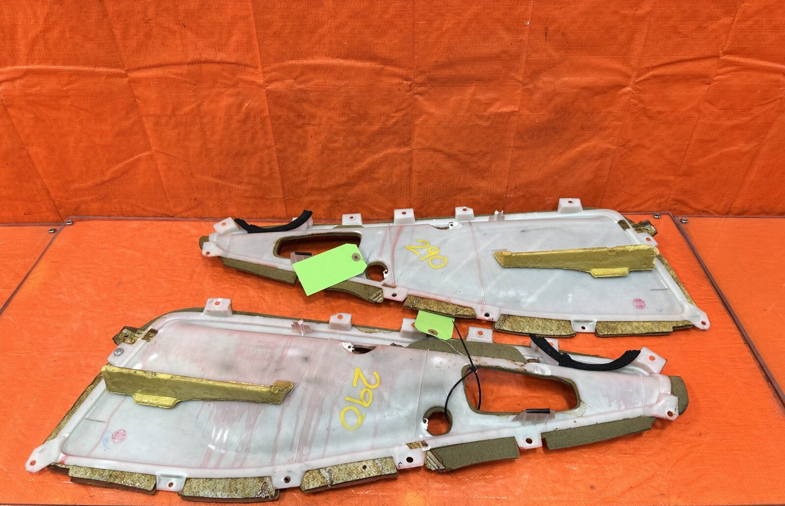 00 03 HONDA S2000 LEFT AND RIGHT ALL RED DOOR PANEL INSERTS INSERT TRIM OEM 29012