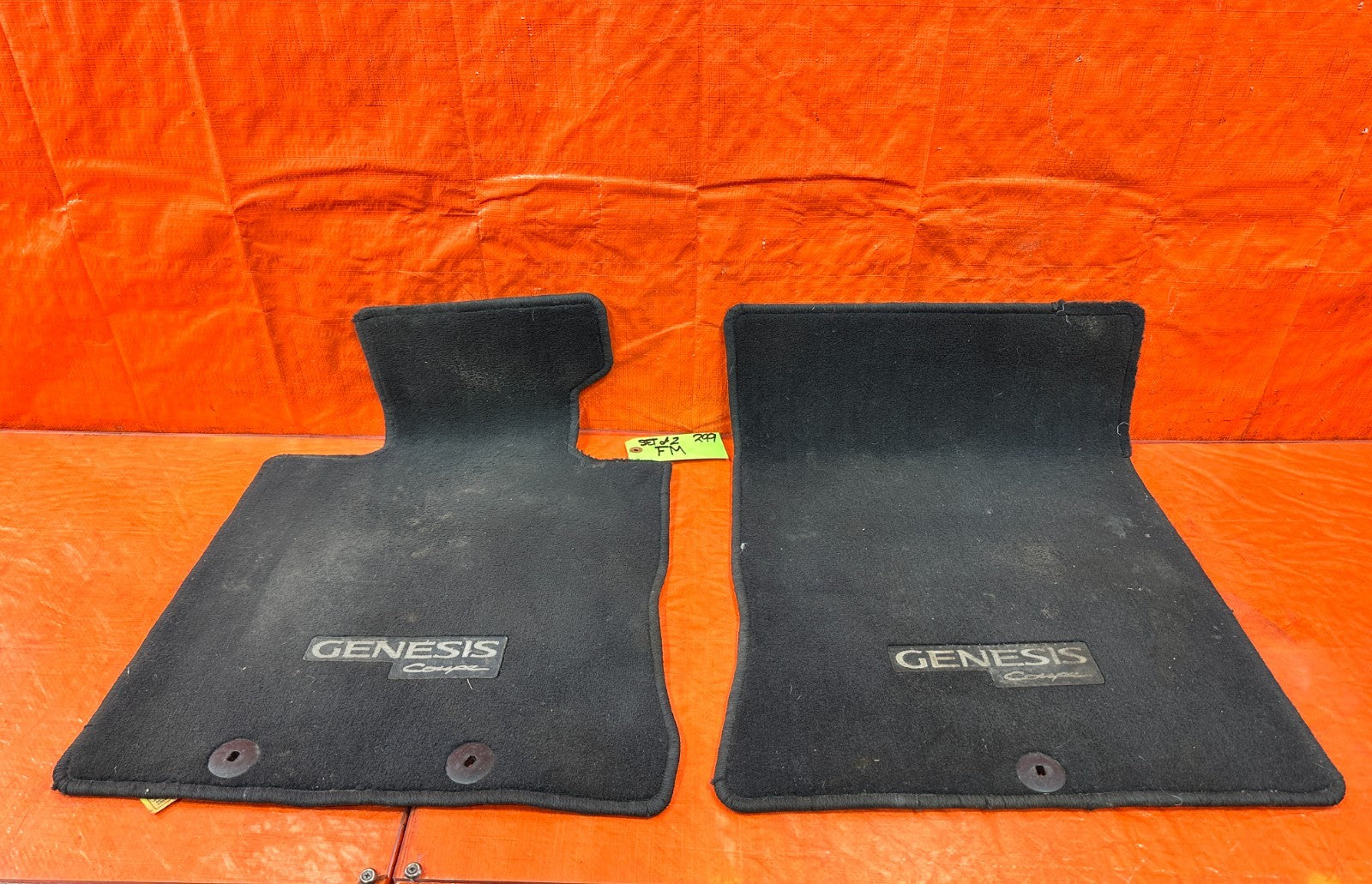 13 16 HYUNDAI GENESIS COUPE   LEFT AND RIGHT FRONT FLOOR MATS   OEM #2990