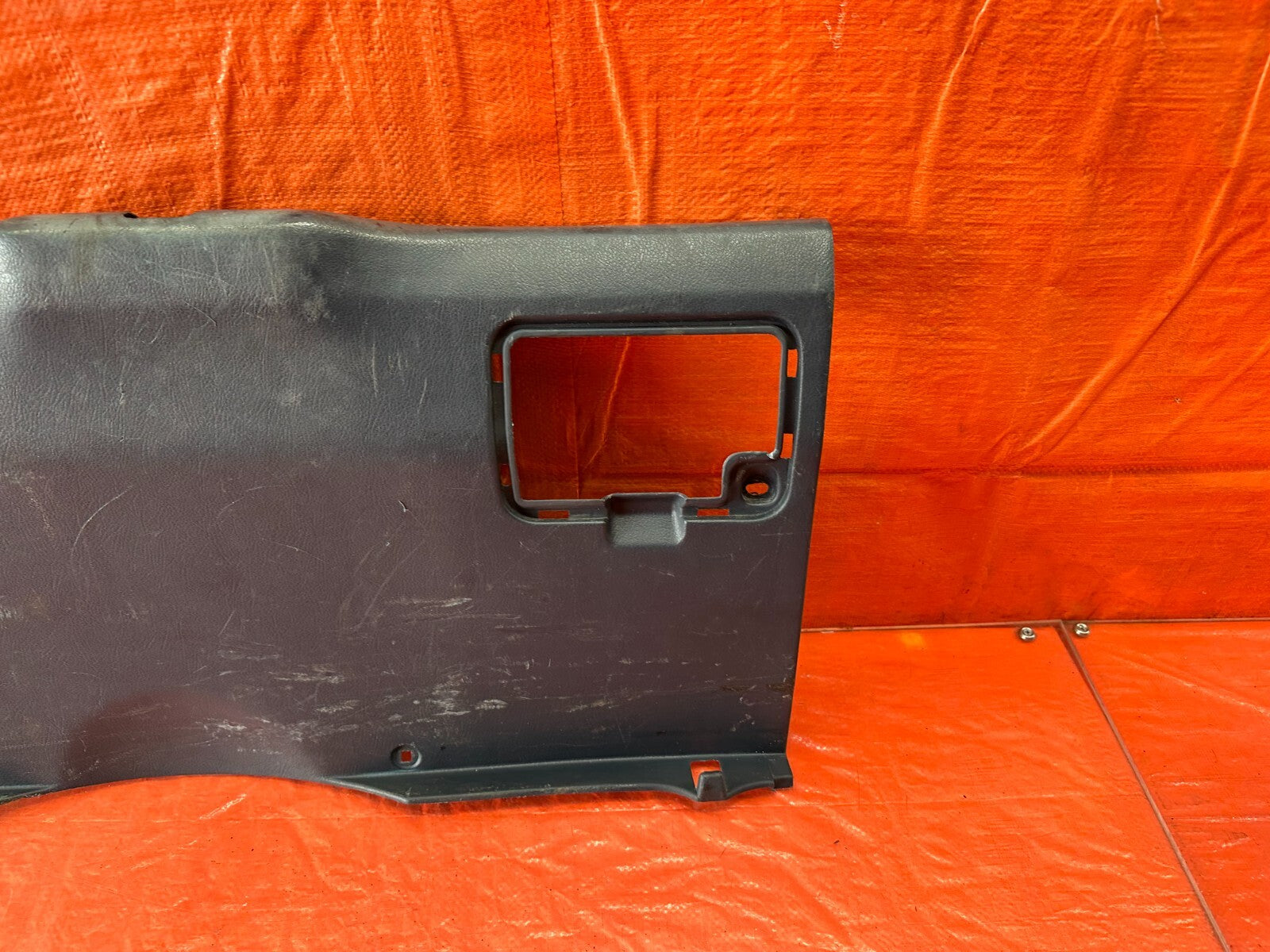 1989 89 HONDA CRX DX HF   REAR TRUNK LATCH TRIM PLASTIC PANEL LINER   OEM #2434