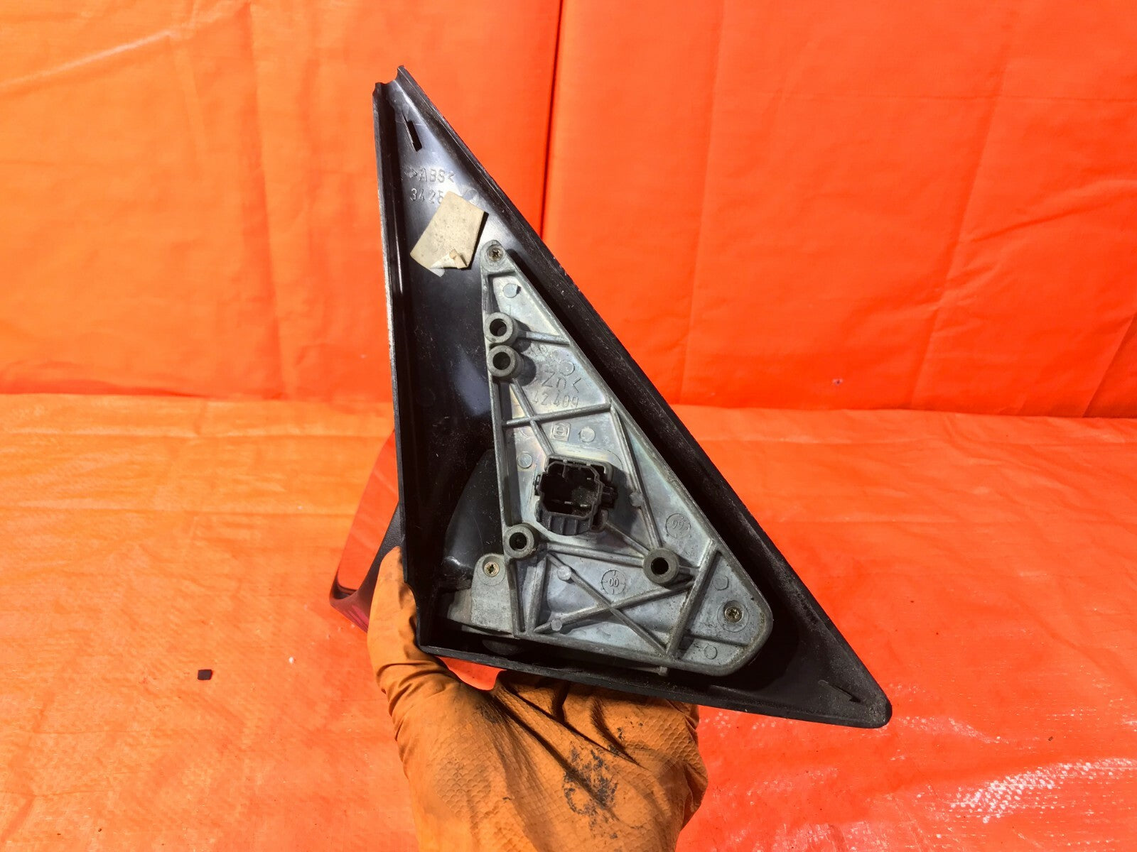 OEM 1999 99 SAAB 900 DRIVER LEFT SIDE VIEW MIRROR BLACK E1 0117422 5