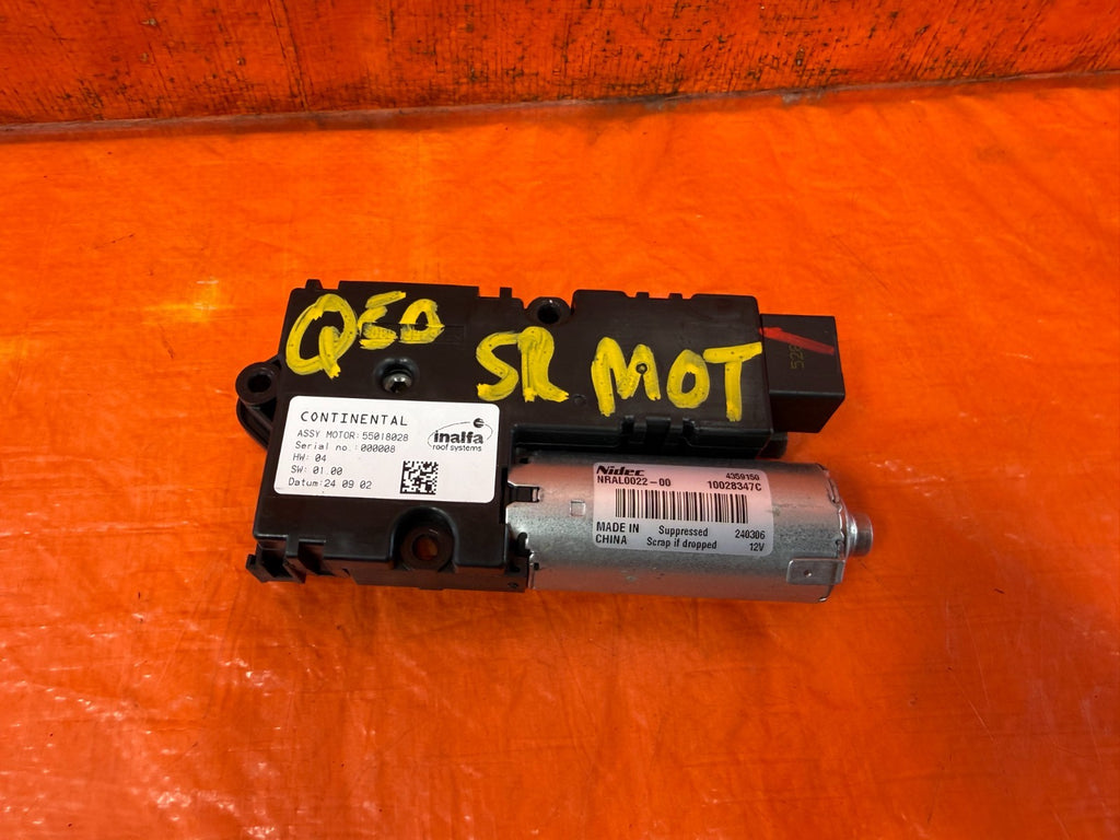14 24 INFINITI Q50   SUNROOF MOONROOF SLIDING ROOF MOTOR   OEM FACTORY OE0