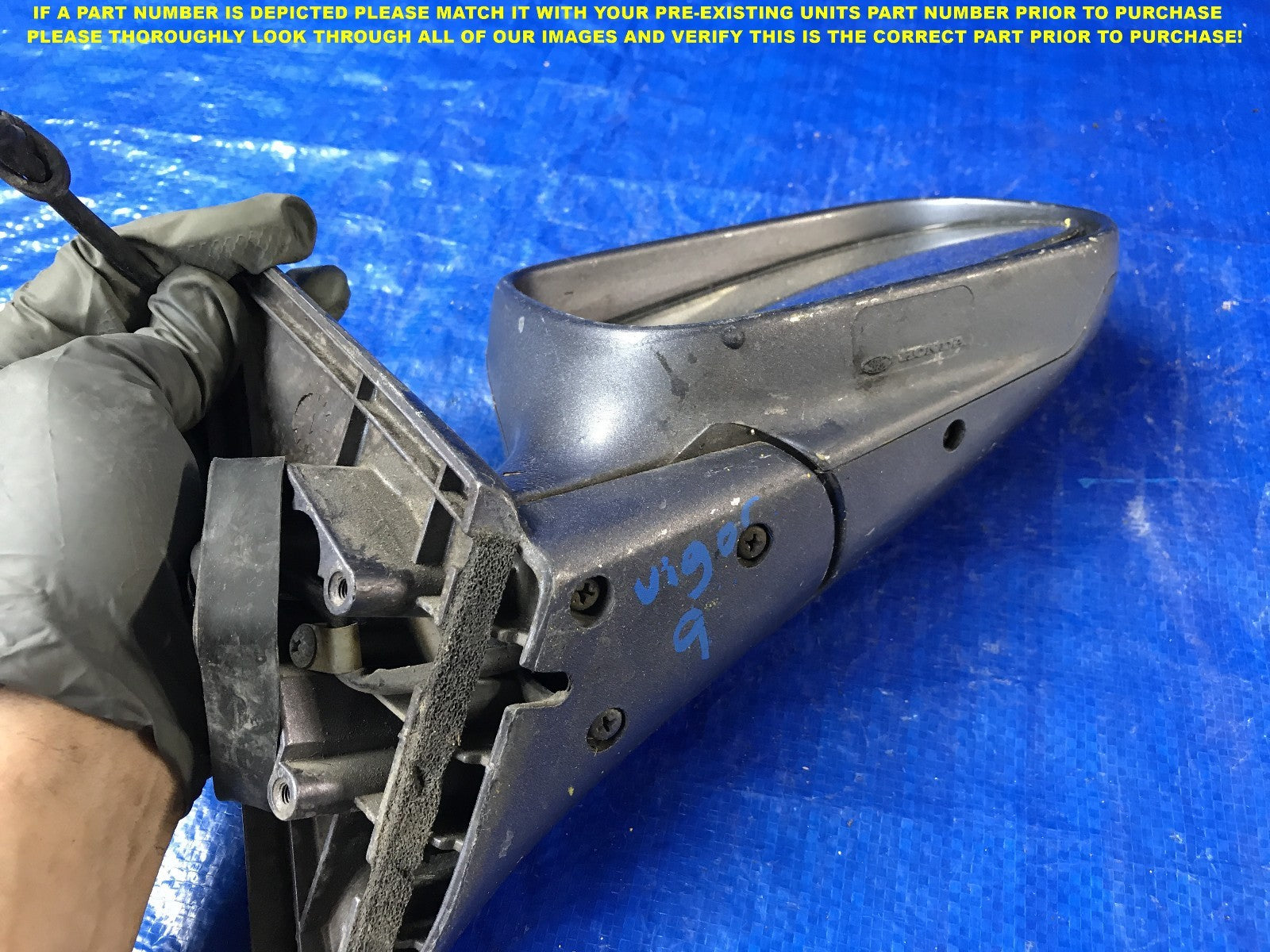 OEM 1992 1993 1994 ACURA VIGOR PASSENGER RIGHT SIDE VIEW MIRROR E6019050   7