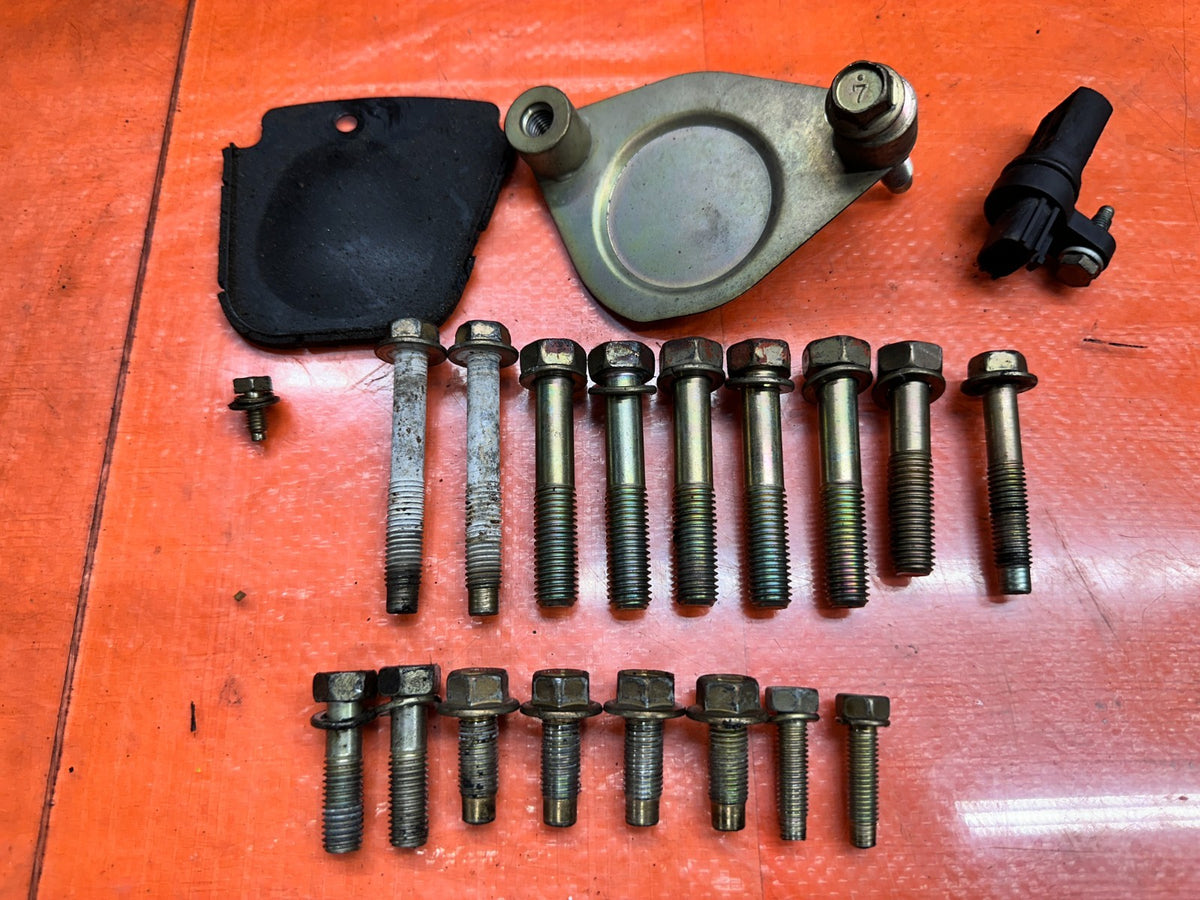 03-08 NISSAN 350Z 3.5L TRANSMISSION BELL HOUSING BOLTS HARDWARE SET OEM #3464