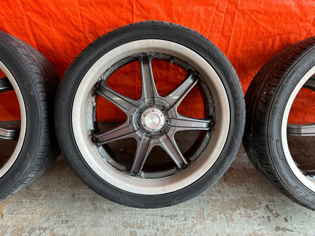 97 01 HONDA PRELUDE   UNKNOWN BRAND   7 SPOKE   18 INCH WHEELS W/ TIRES   #2107