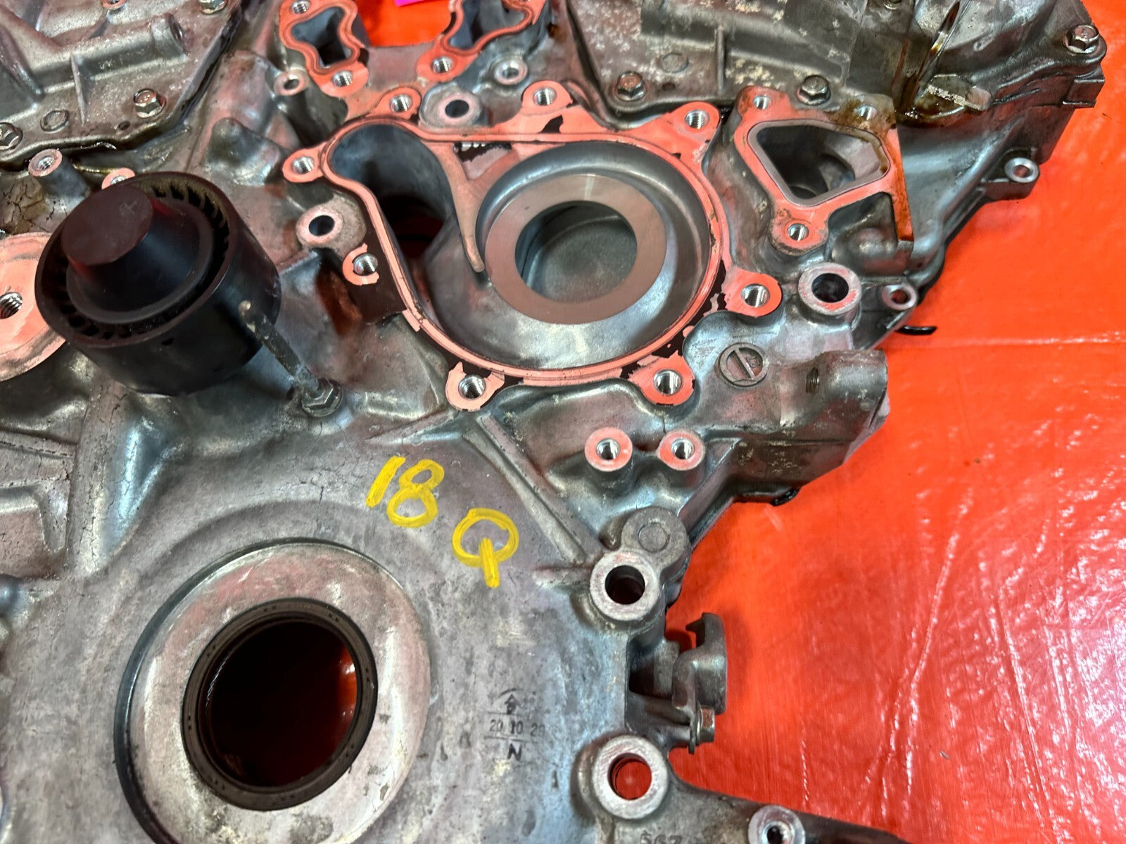 16 20 INFINITI Q50 & Q60   3.0L 300HP   TIMING CHAIN COVER CASE W/ L & R COVERS6