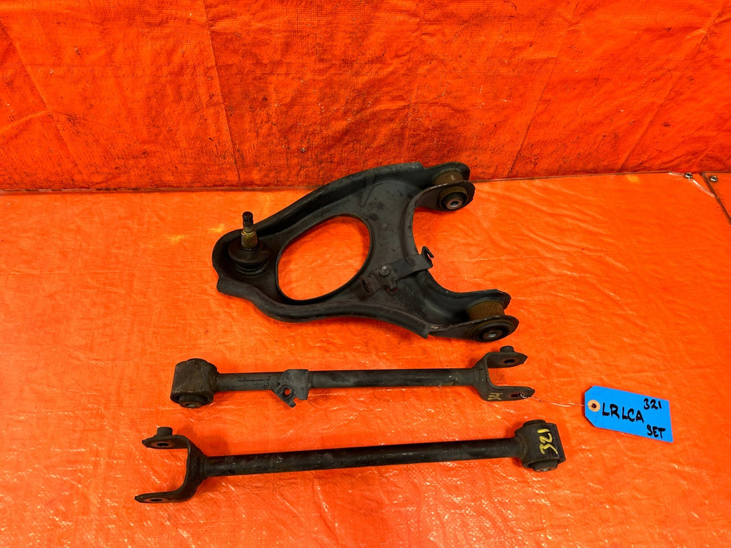 09 14 ACURA TSX   DRIVER LEFT REAR CONTROL ARMS UPPER  LOWER SET OF 3   OEM #32111