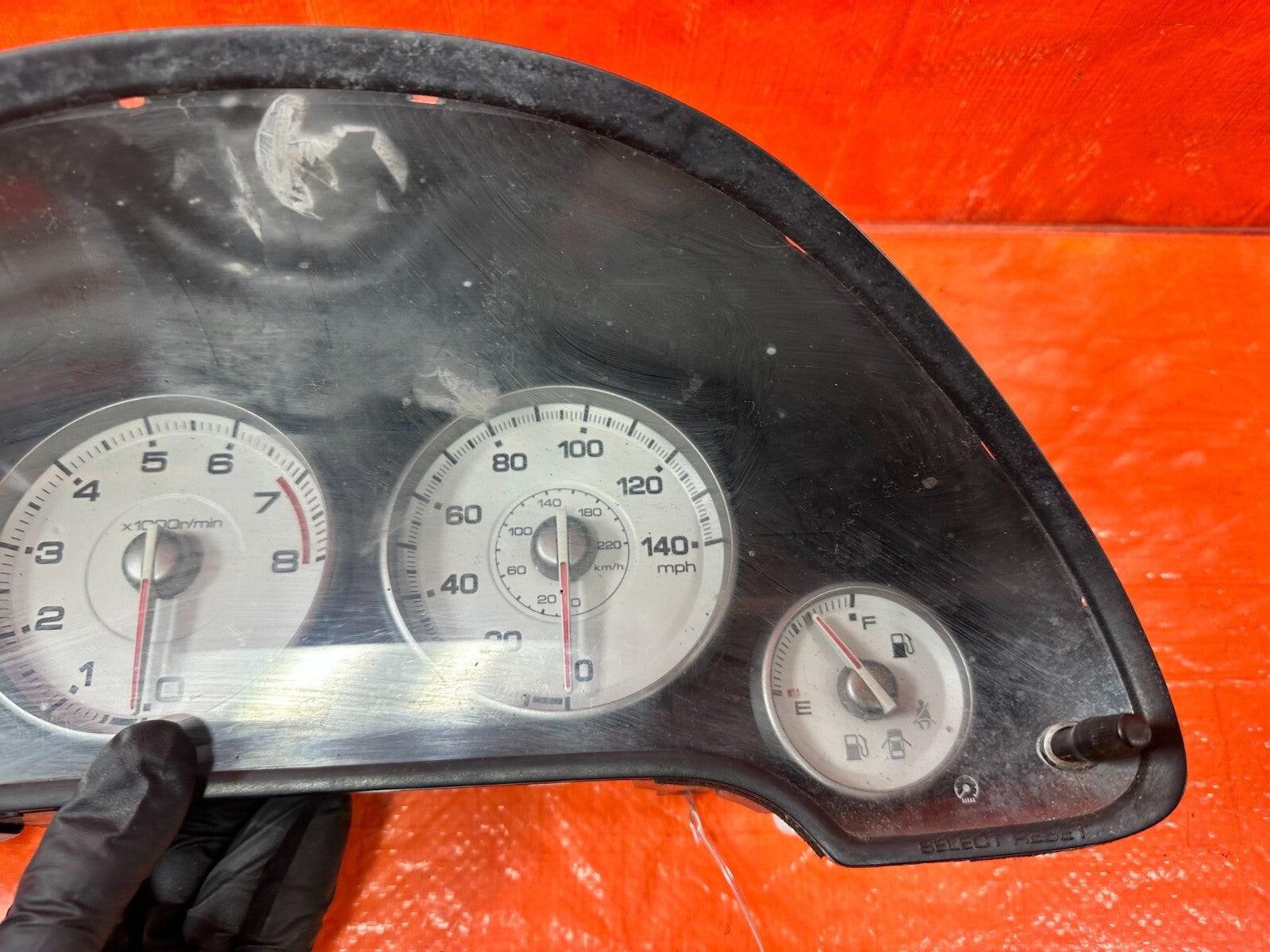 05 06 ACURA RSX BASE   MANUAL INSTRUMENT GAUGE CLUSTER SPEEDOMETER OEM #2802