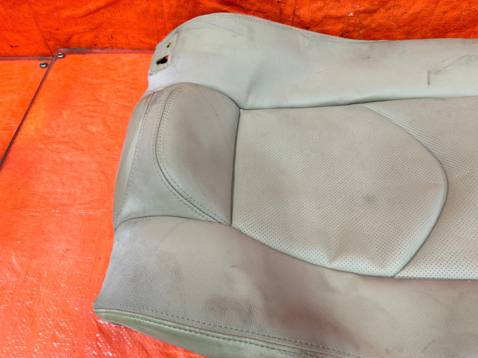 09 11 MAZDA RX8 RX 8   DRIVER LEFT REAR UPPER SEAT SKIN WRAP TAN   OEM 3033