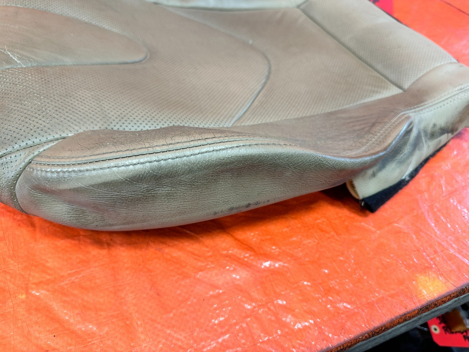 09 11 MAZDA RX8 RX 8   DRIVER LEFT FRONT LOWER SEAT SKIN WRAP TAN   OEM 3034