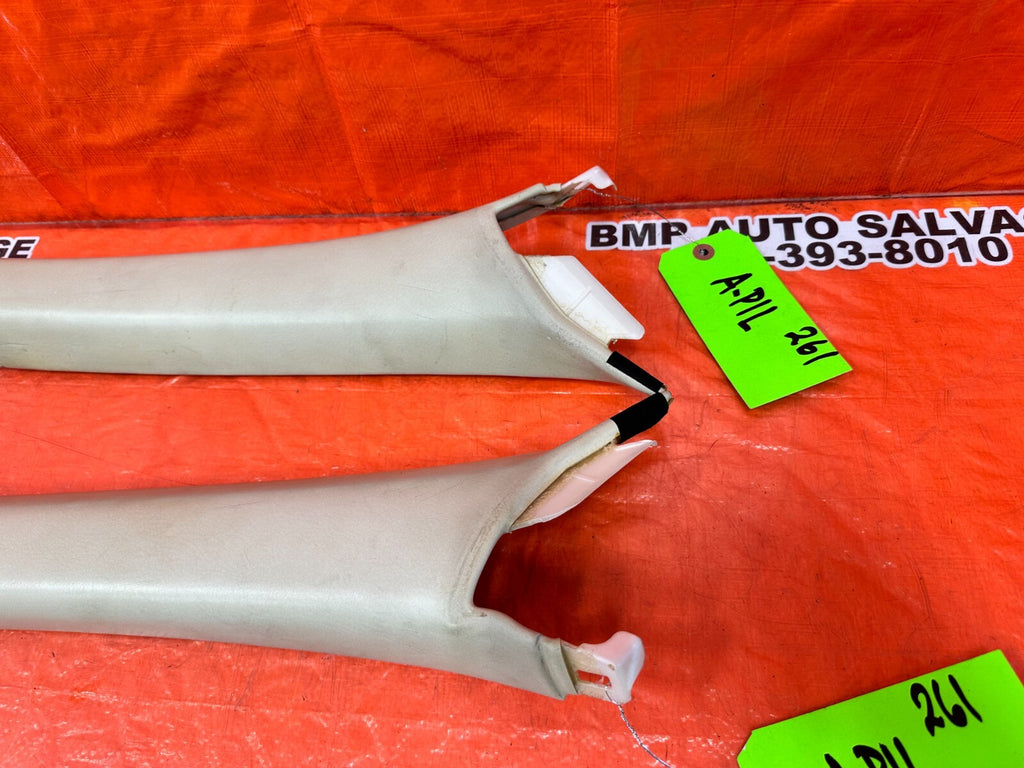 02 05 LEXUS SC430   LEFT & RIGHT A PILLARS   ECRU COLOR   OEM FACTORY #2616