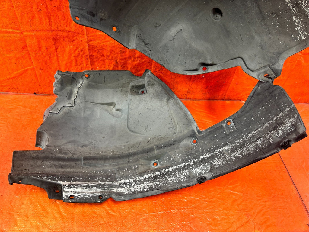 08 15 INFINITI G37 Q60 LEFT DRIVER FRONT FENDER SPLASH SHIELD 2PC SET OEM #32915