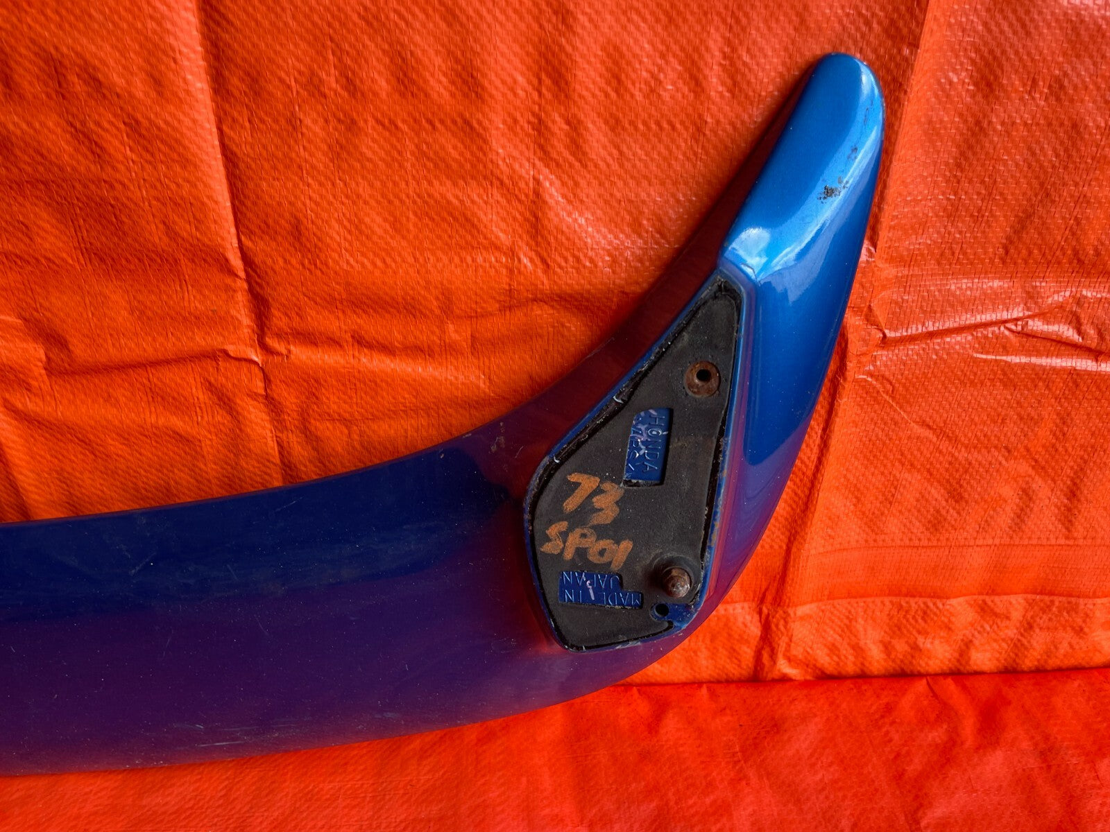 02 06 ACURA RSX BASE & TYPE S   OPTIONAL REAR SPOILER WING VIVID BLUE OEM #7311