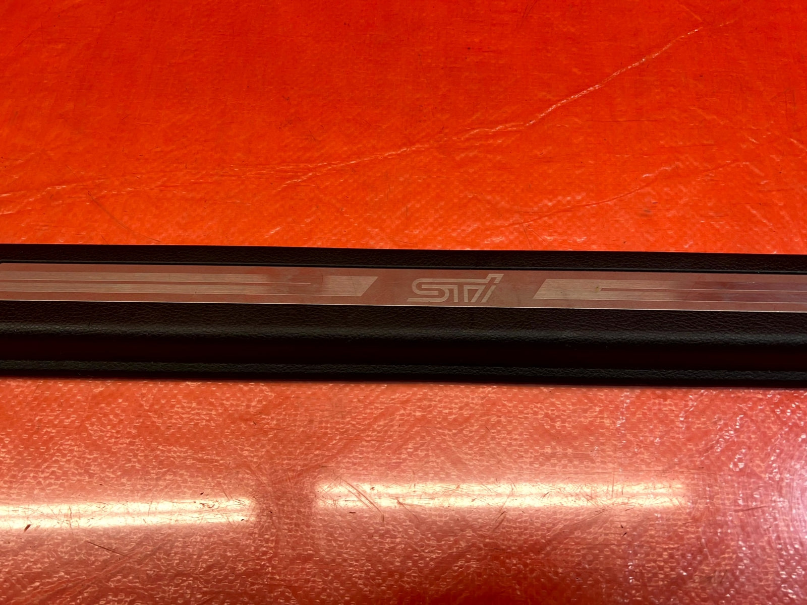 15 20 SUBARU WRX STI   FLOOR PILLAR SCUFF PLATE   RIGHT FRONT SIDE   OEM #1706
