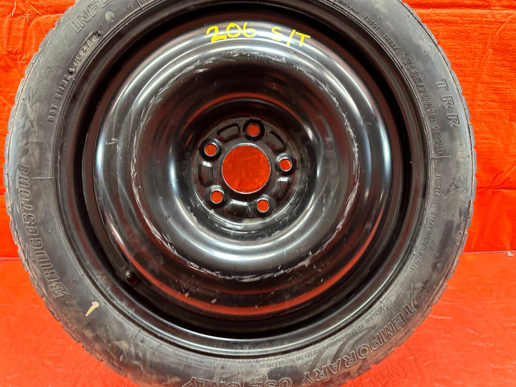 08 15 LANCER EVOLUTION X EVO 10   EMERGENCY SPARE BACK UP TIRE WHEEL RIM OEM 2066