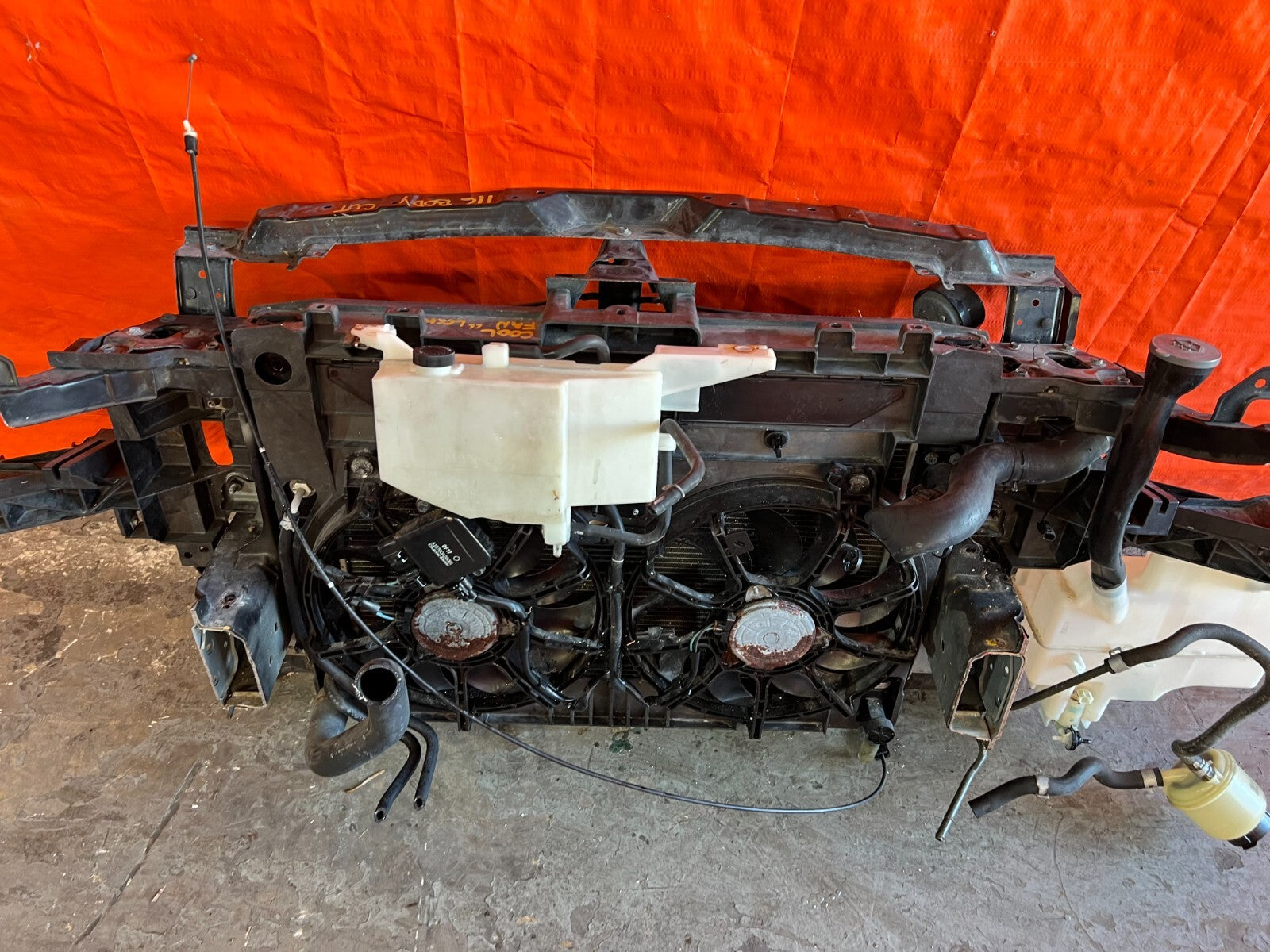 09 12 INFINITI FX50 FX35   RADIATOR SUPPORT W/ RADIATOR CONDENSER + MORE OEM 1169