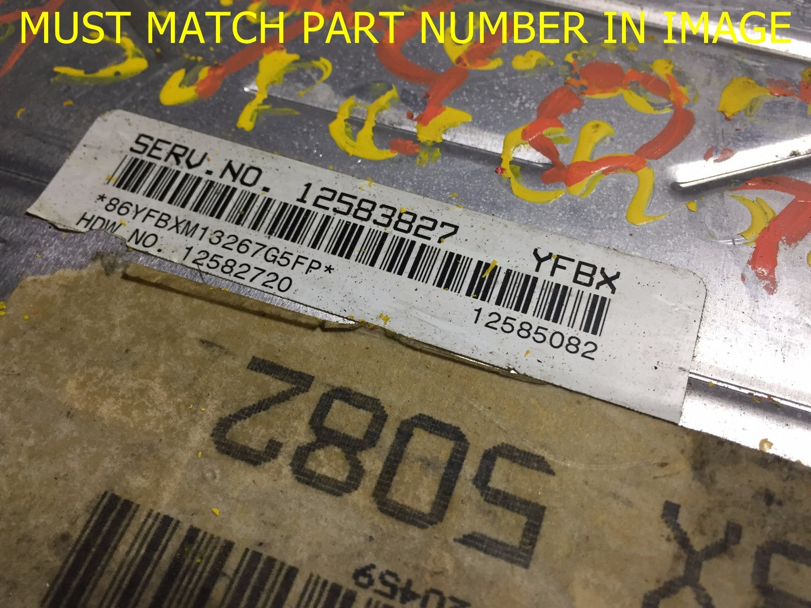 OEM GM CHEVROLET ENGINE COMPUTER ECU ECM BRAIN EBX MODULE 12583827 YFBX1