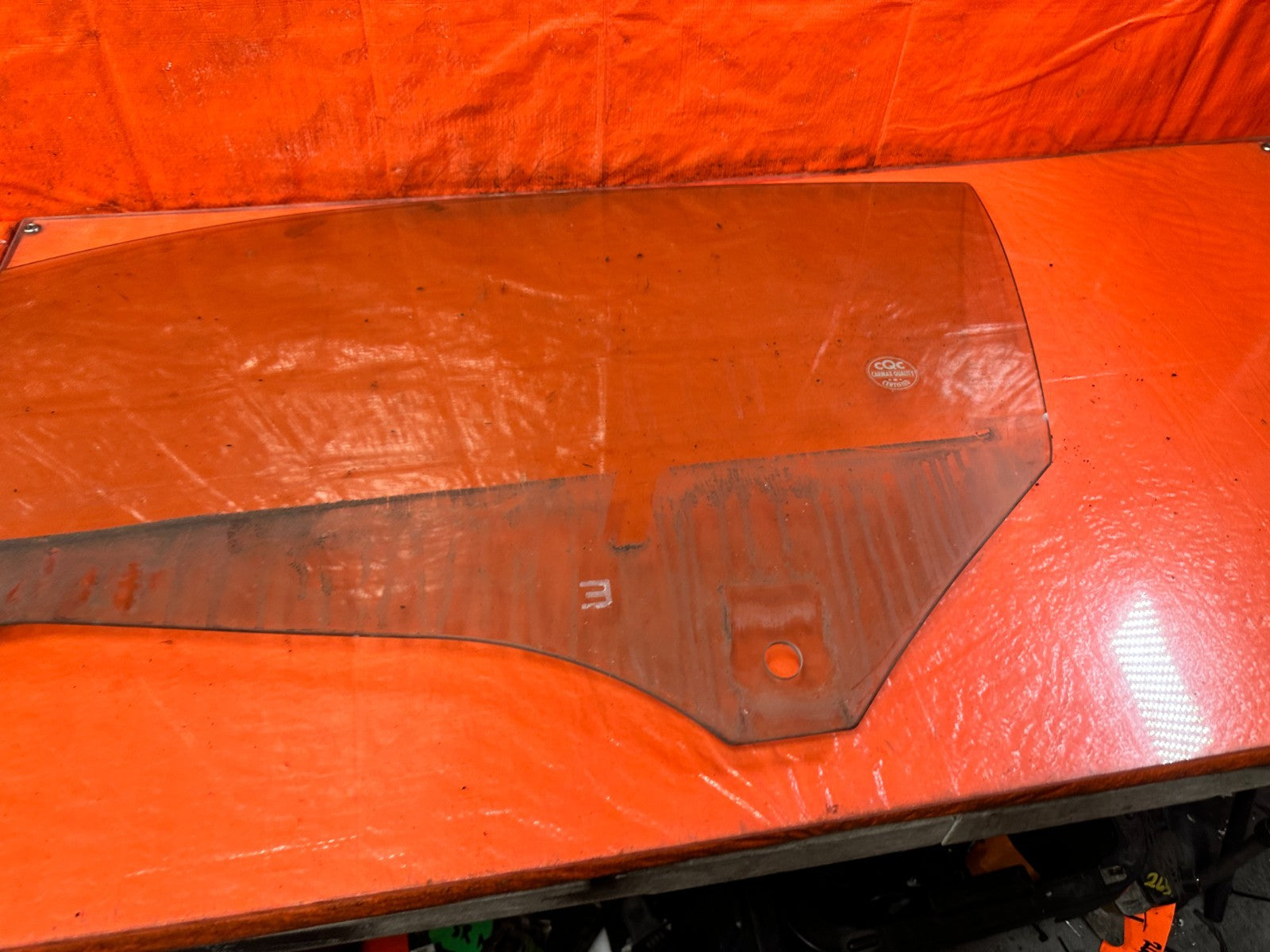 09 15 INFINITI G37 Q60 CONVERTIBLE LEFT DRIVER FRONT DOOR WINDOW GLASS #3291