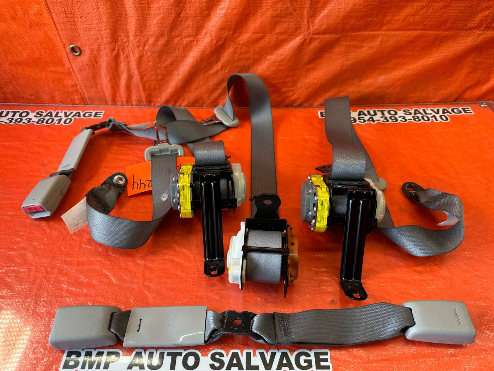 2009 09 LEXUS ES350   REAR SEAT BELT SET   LEFT & RIGHT SEAT BELTS GRAY OEM 2444