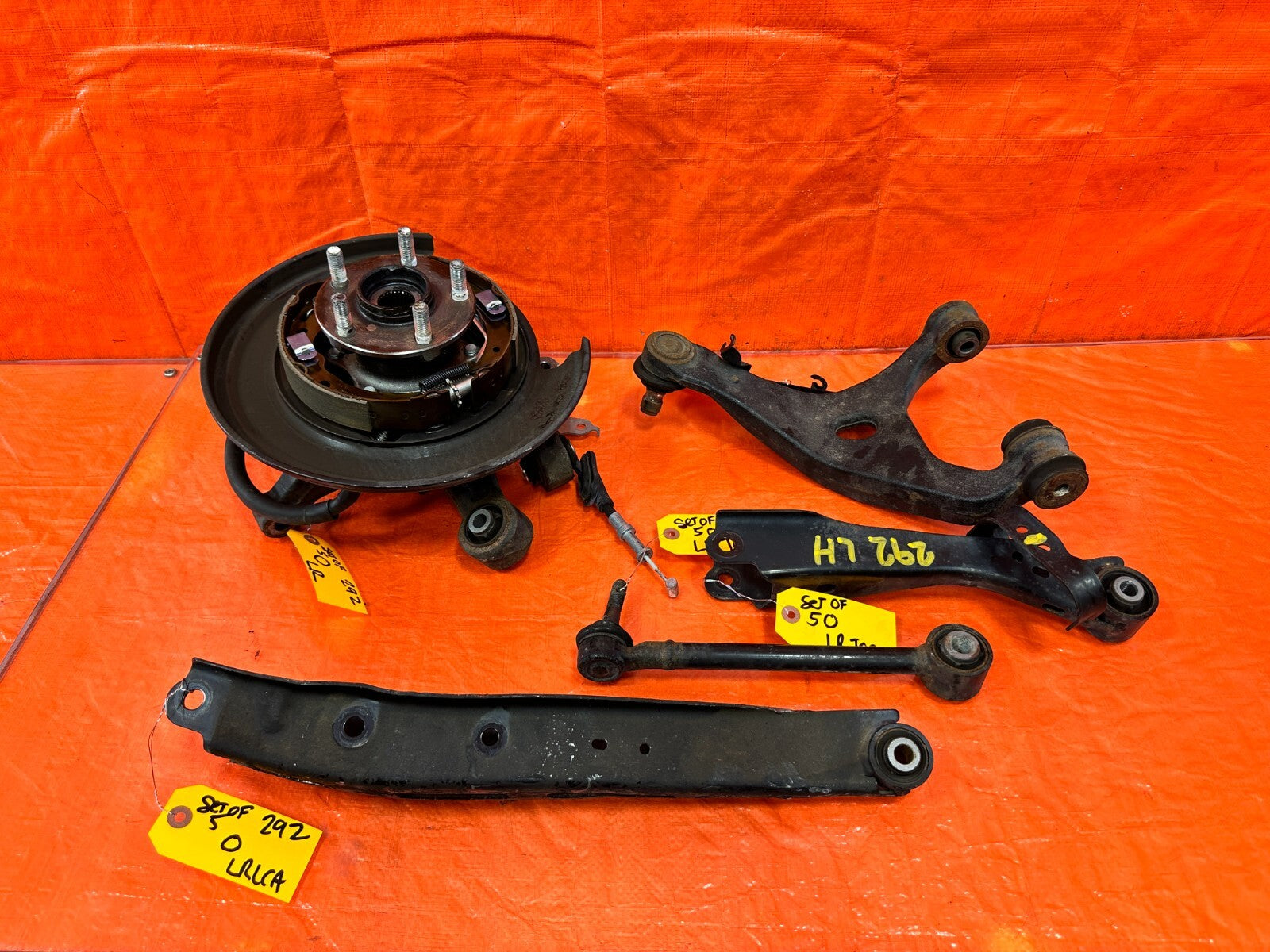 13 20 SUBARU BRZ   DRIVER LEFT REAR   SPINDLE KNUCKLE HUB W/ ALL ARMS OEM #2920