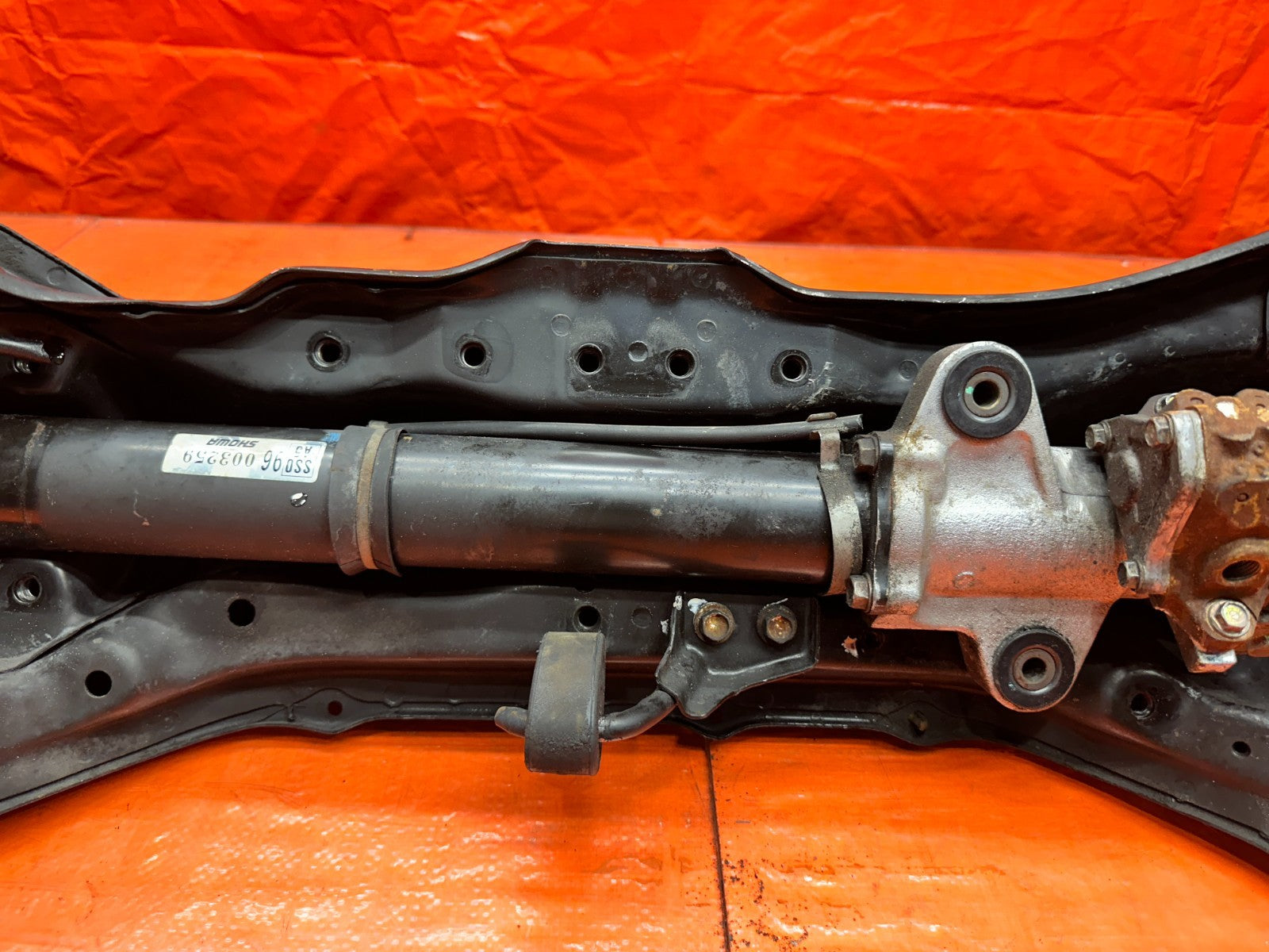 92 96 HONDA PRELUDE FRONT SUBFRAME REAR HALF W/ STEERING RACK  AS WELL OEM #33213
