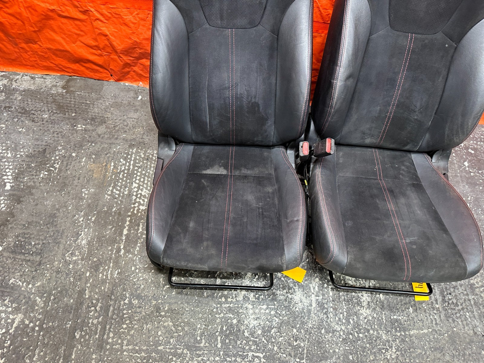 08-14 SUBARU IMPREZA WRX STI FRONT SEATS PAIR DRIVER PASSENGER OEM #749
