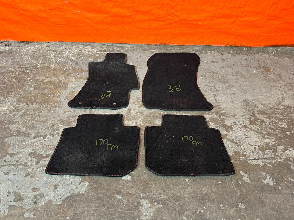 15 20 SUBARU WRX STI   FLOOR MAT SET   BLACK COLOR LEFT RIGHT FRONT REAR OEM 17016